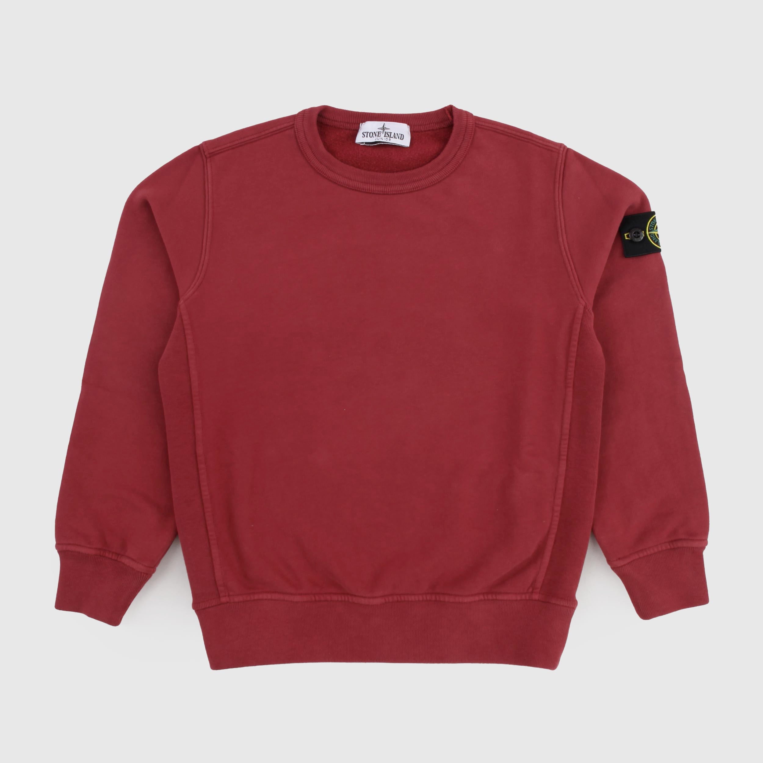 Felpa Amarena Girocollo con Targhetta Firmato STONE ISLAND
