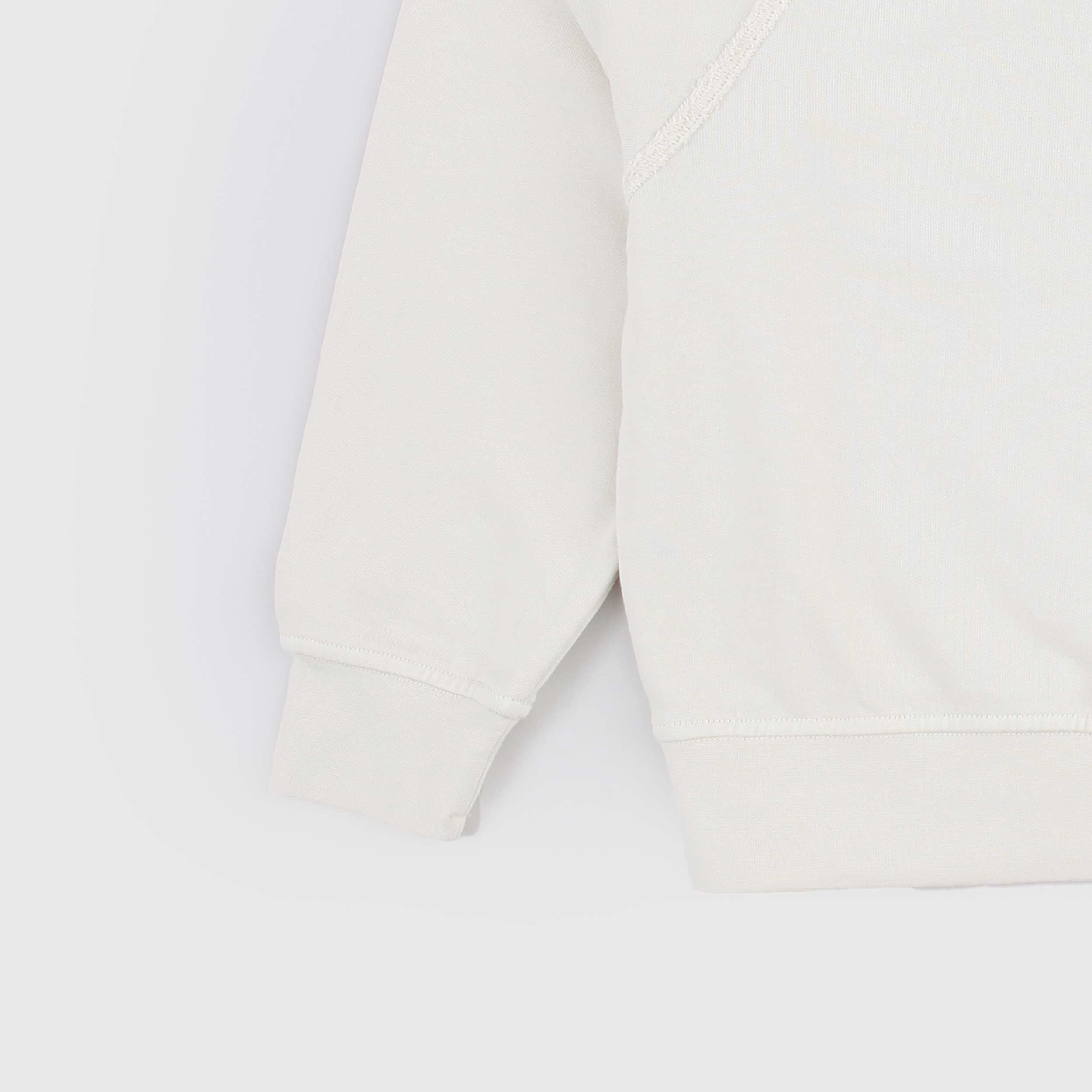 Felpa Beige con Iconica Targhetta Firmata STONE ISLAND