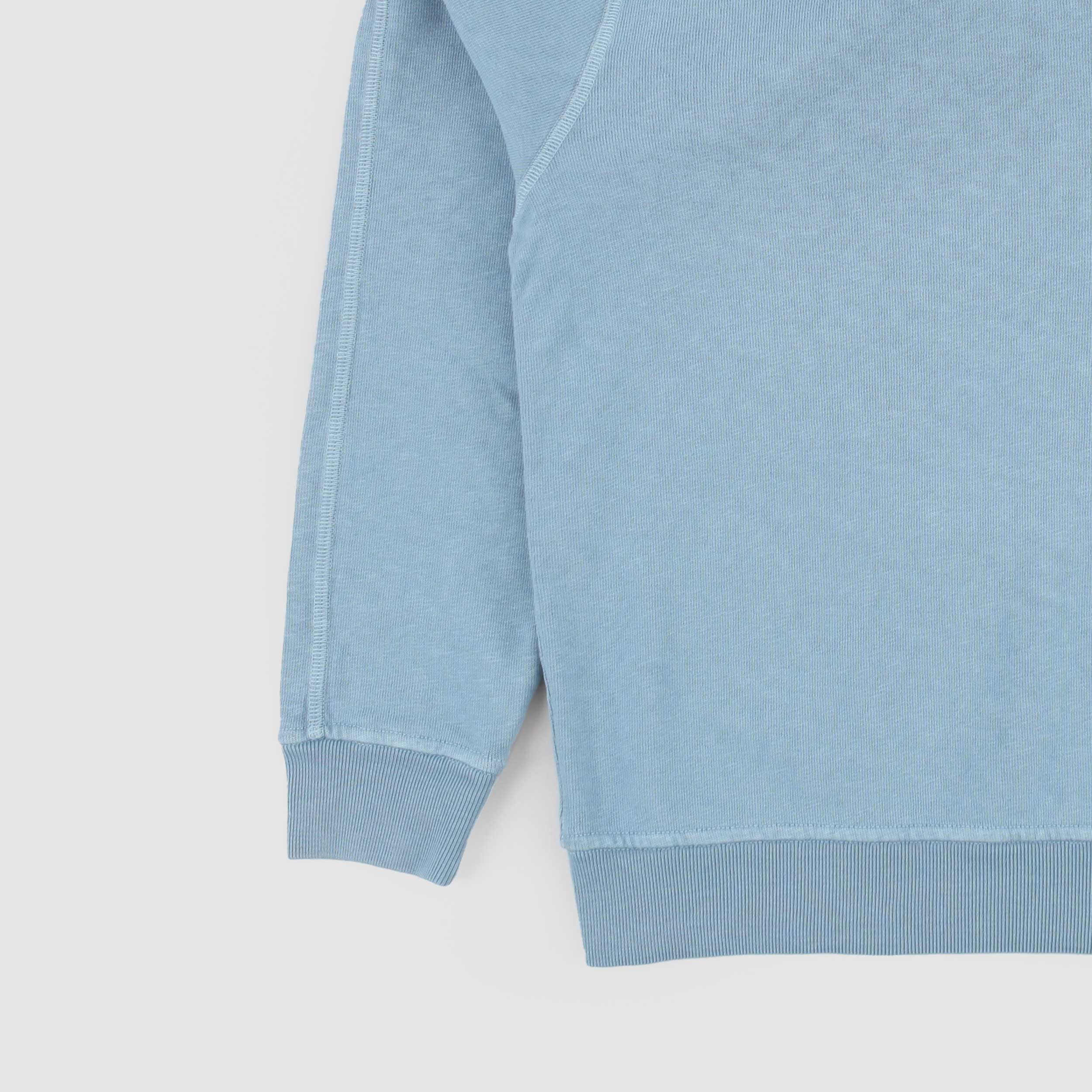 Felpa Celeste con Targhetta Firmata STONE ISLAND