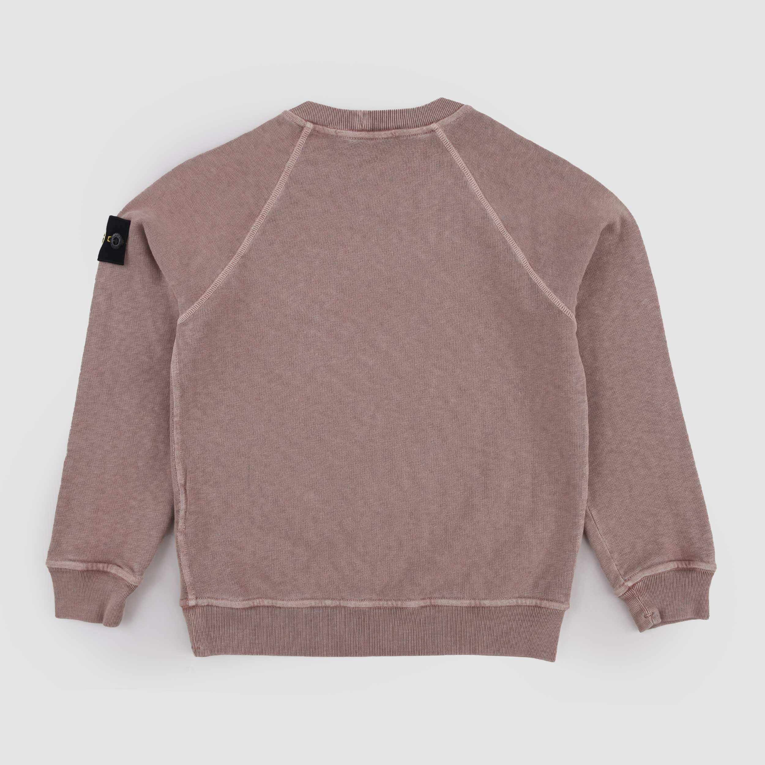 Hazelnut-colored sweater with STONE ISLAND tag