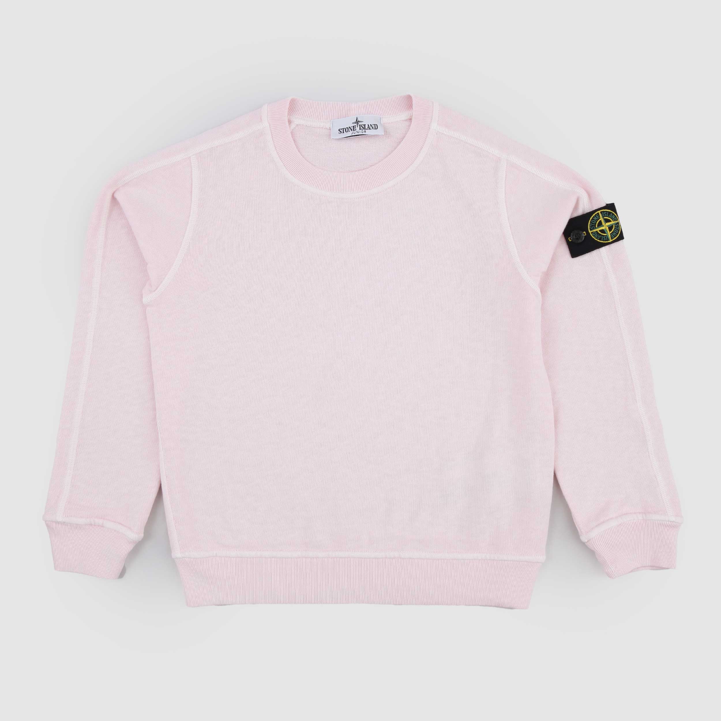 Pink Sweater with Iconic Tag by STONE ISLAND