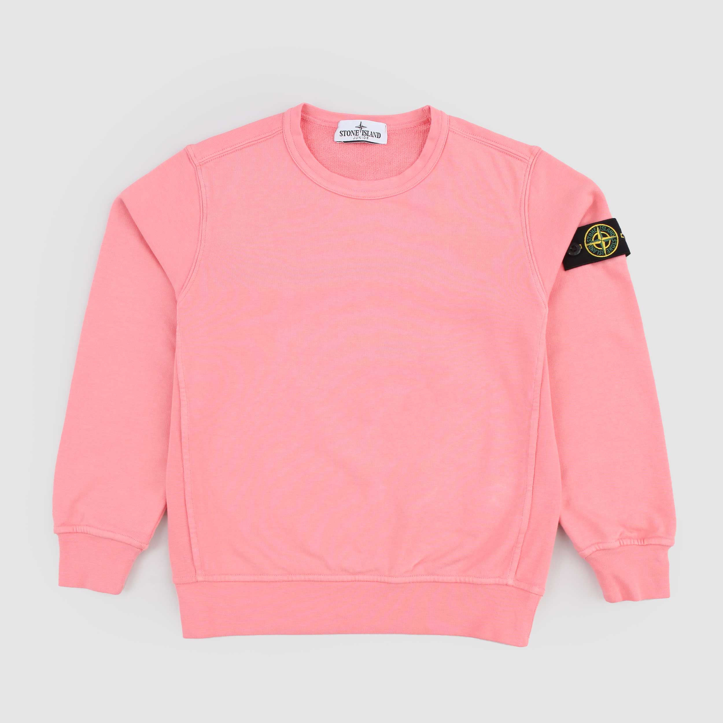 Felpa Girocollo Rosa Salmone Firmata STONE ISLAND