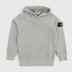 Felpa Verde Salvia con Cappuccio per Ragazzo By STONE ISLAND