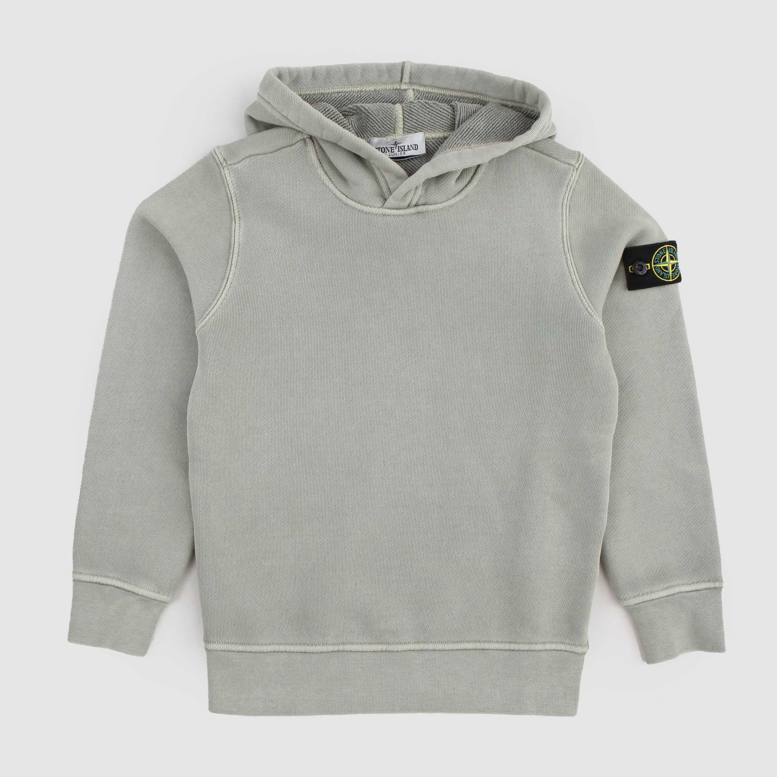 Sage Green Hoodie for Boy By STONE ISLAND