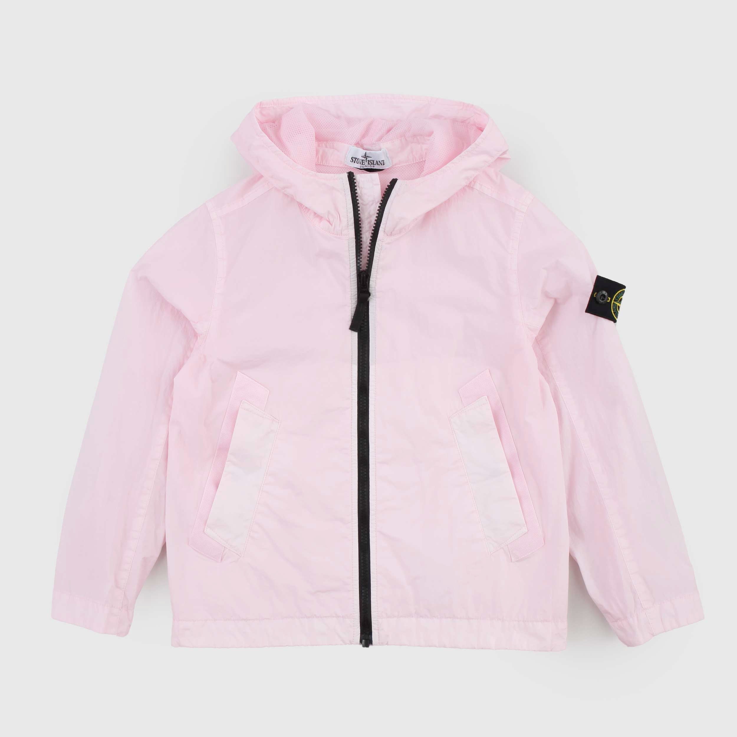 Giubbino Rosa con Zip a Contrasto Firmato STONE ISLAND