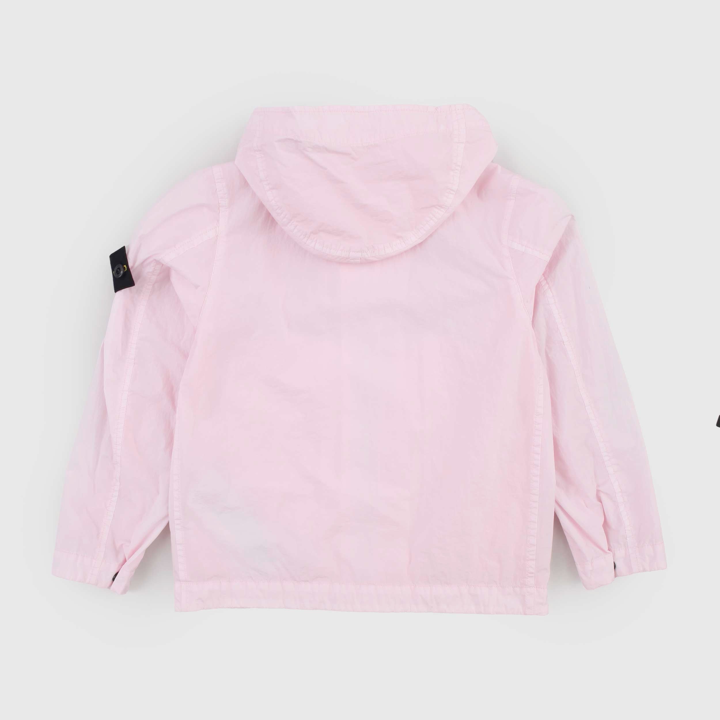 Giubbino Rosa con Zip a Contrasto Firmato STONE ISLAND