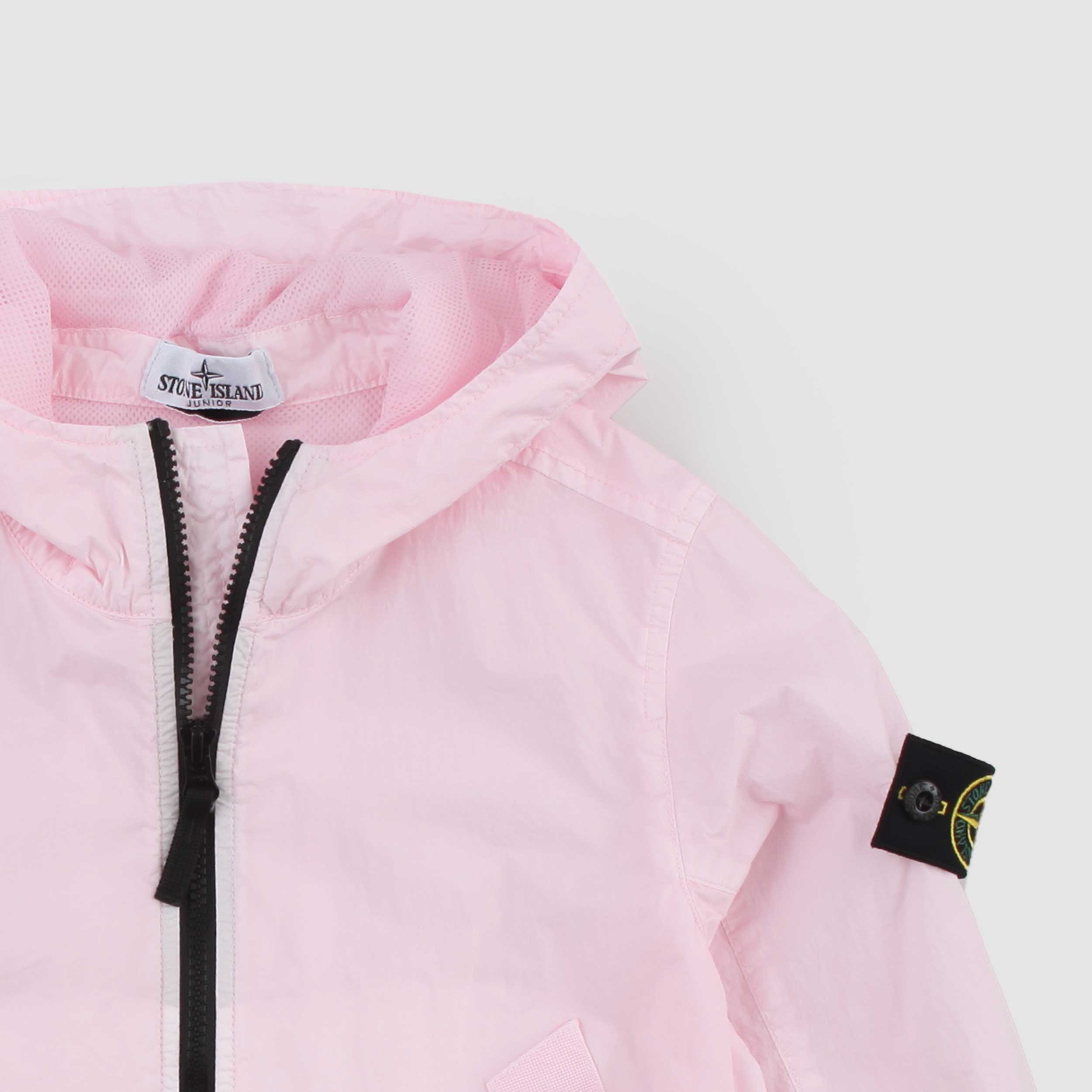 Giubbino Rosa con Zip a Contrasto Firmato STONE ISLAND