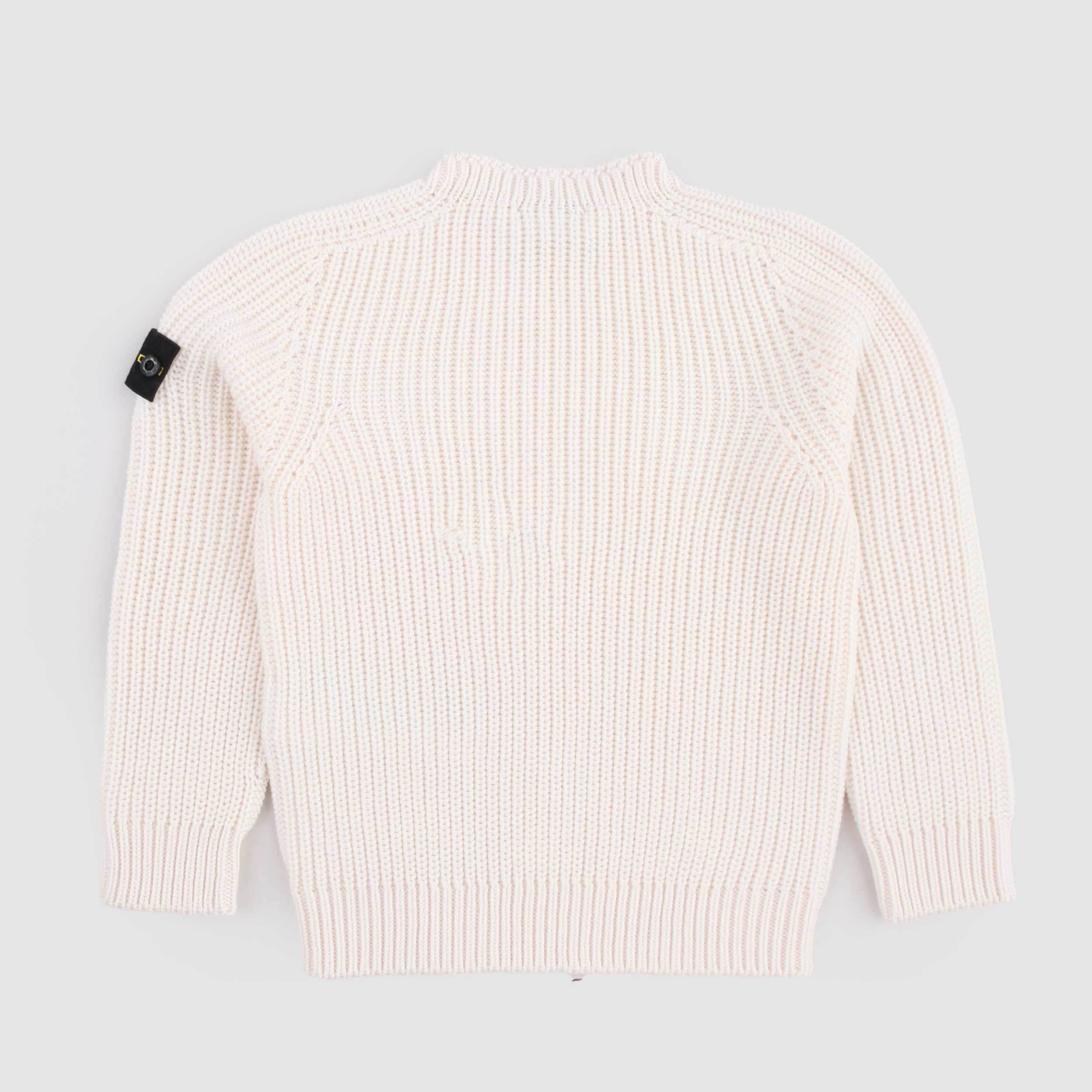 Virgin Wool Cream T-Shirt for Boy By STONE ISLAND