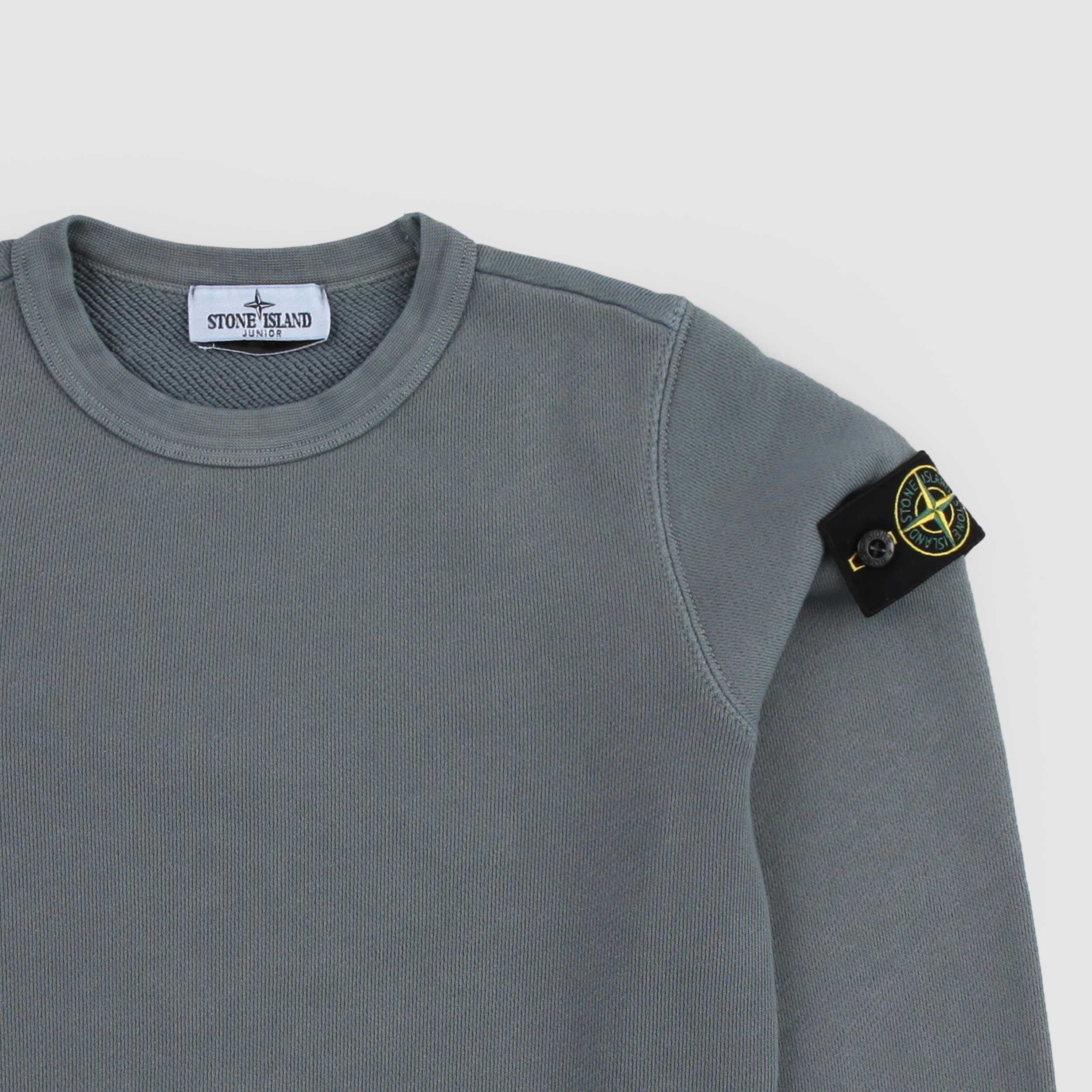 Felpa Petrolio Girocollo per Ragazzo Firmata STONE ISLAND