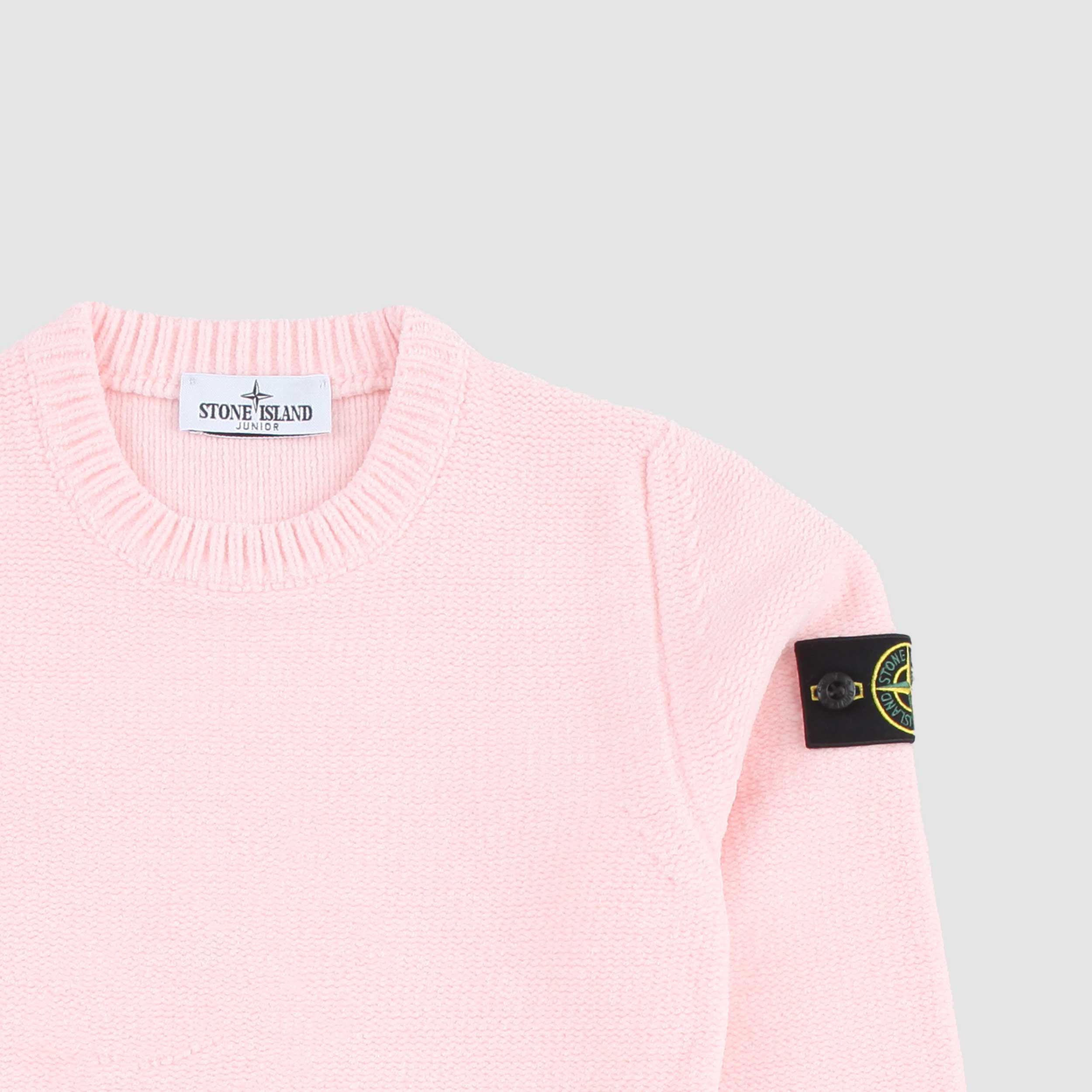 Maglioncino Rosa in Ciniglia con Targhetta By STONE ISLAND