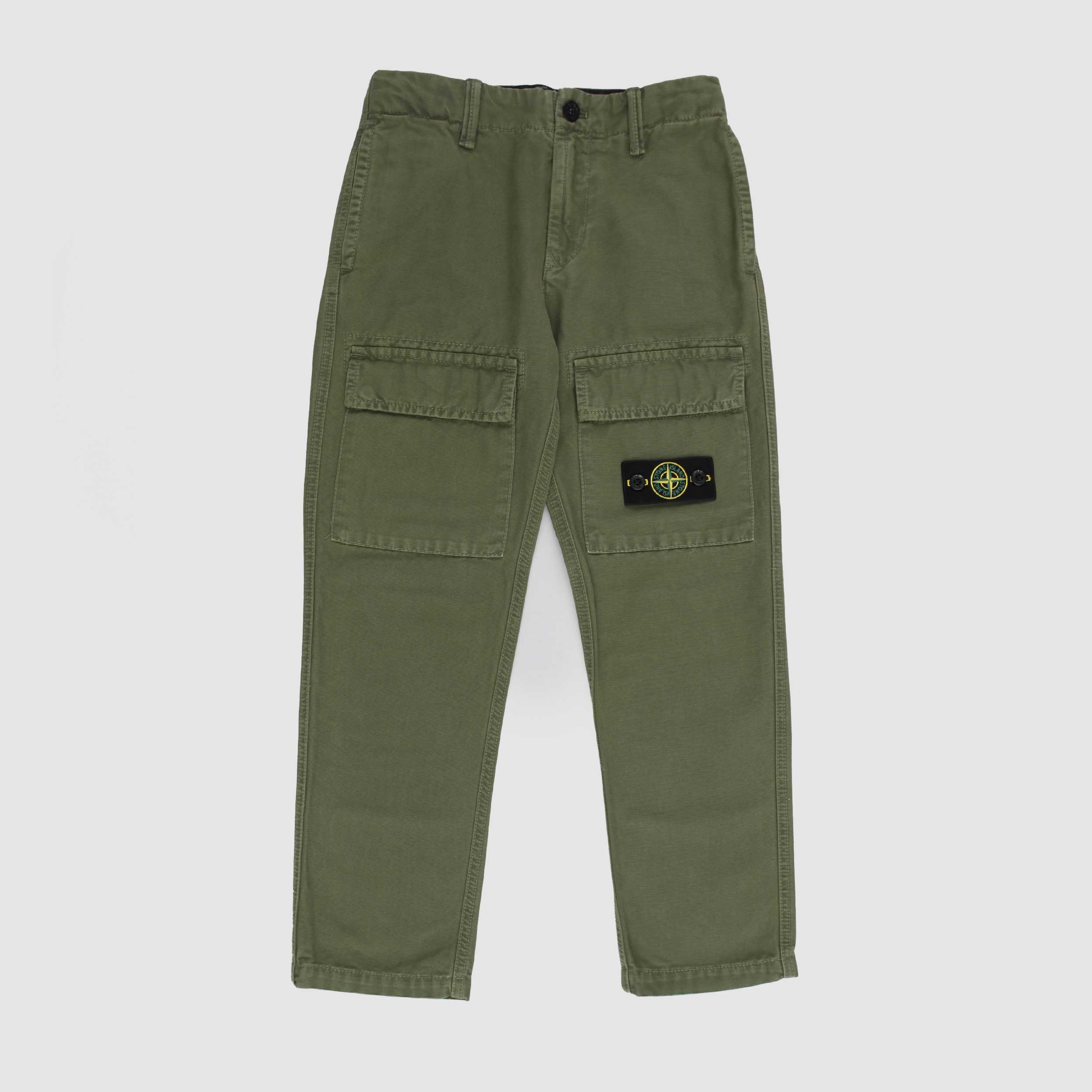 Jeans Verde Oliva con Coulisse Firmato STONE ISLAND