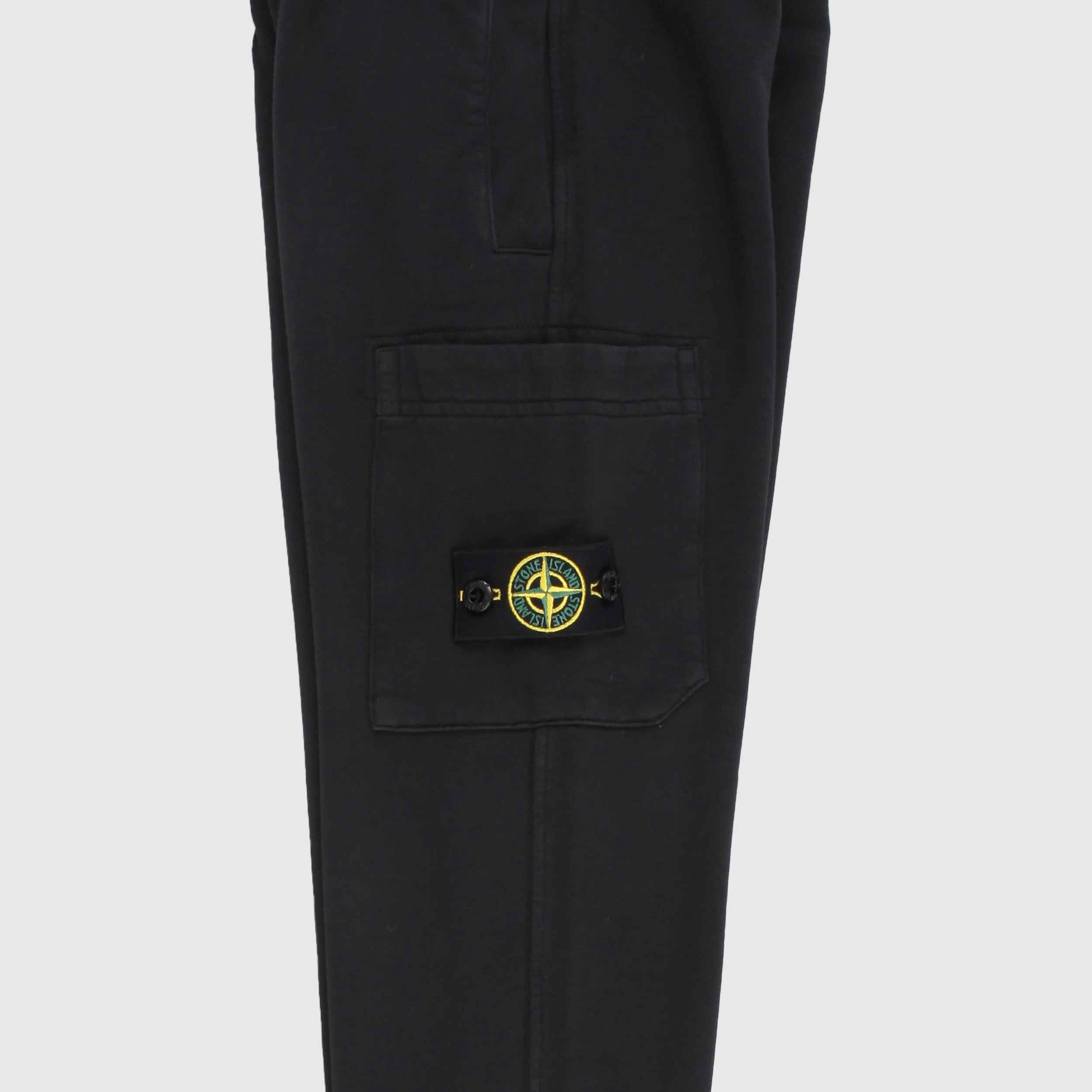 Pantalone Tuta Nero con Logo Firmato STONE ISLAND