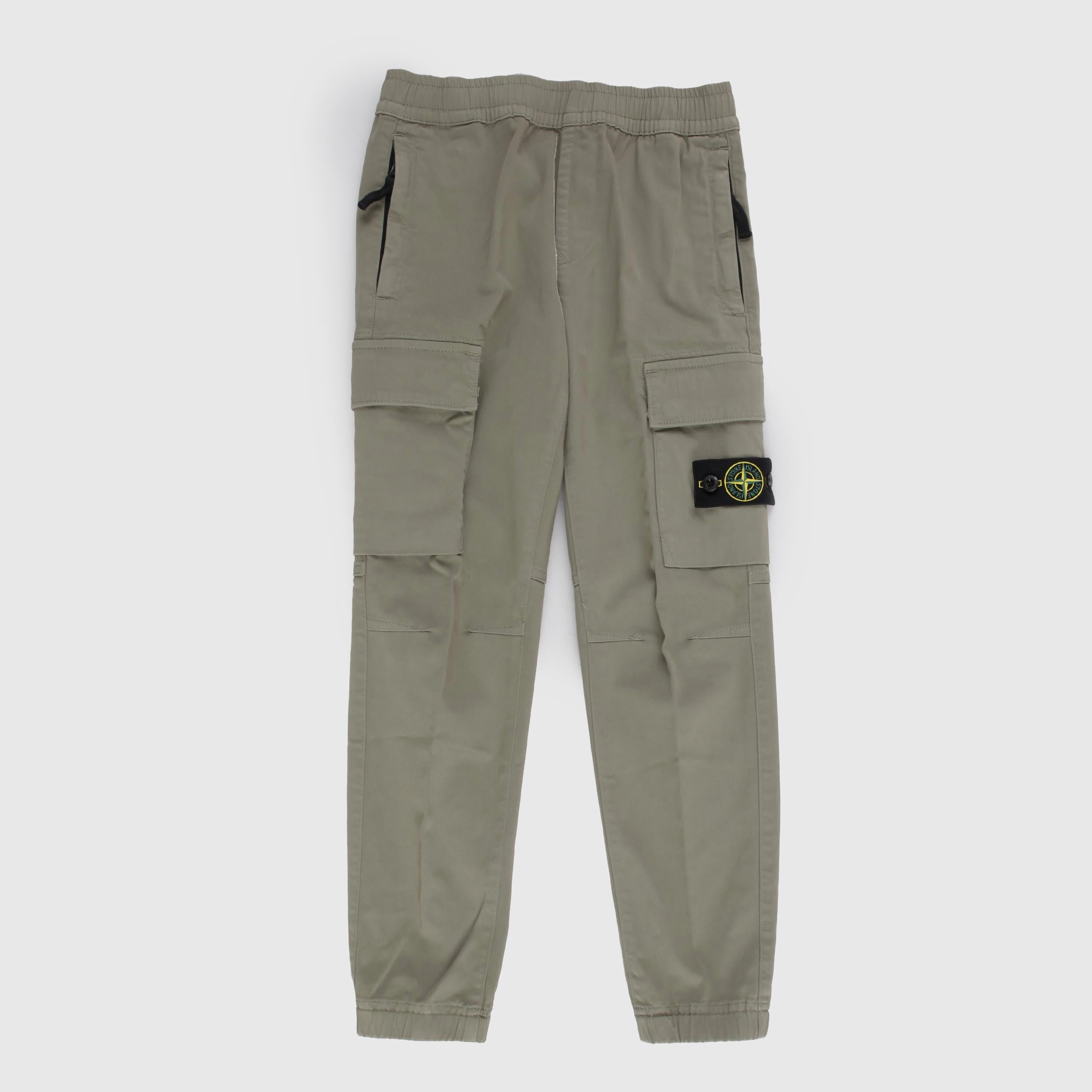 Pantalone Verde con Elastico in Vita Firmato STONE ISLAND