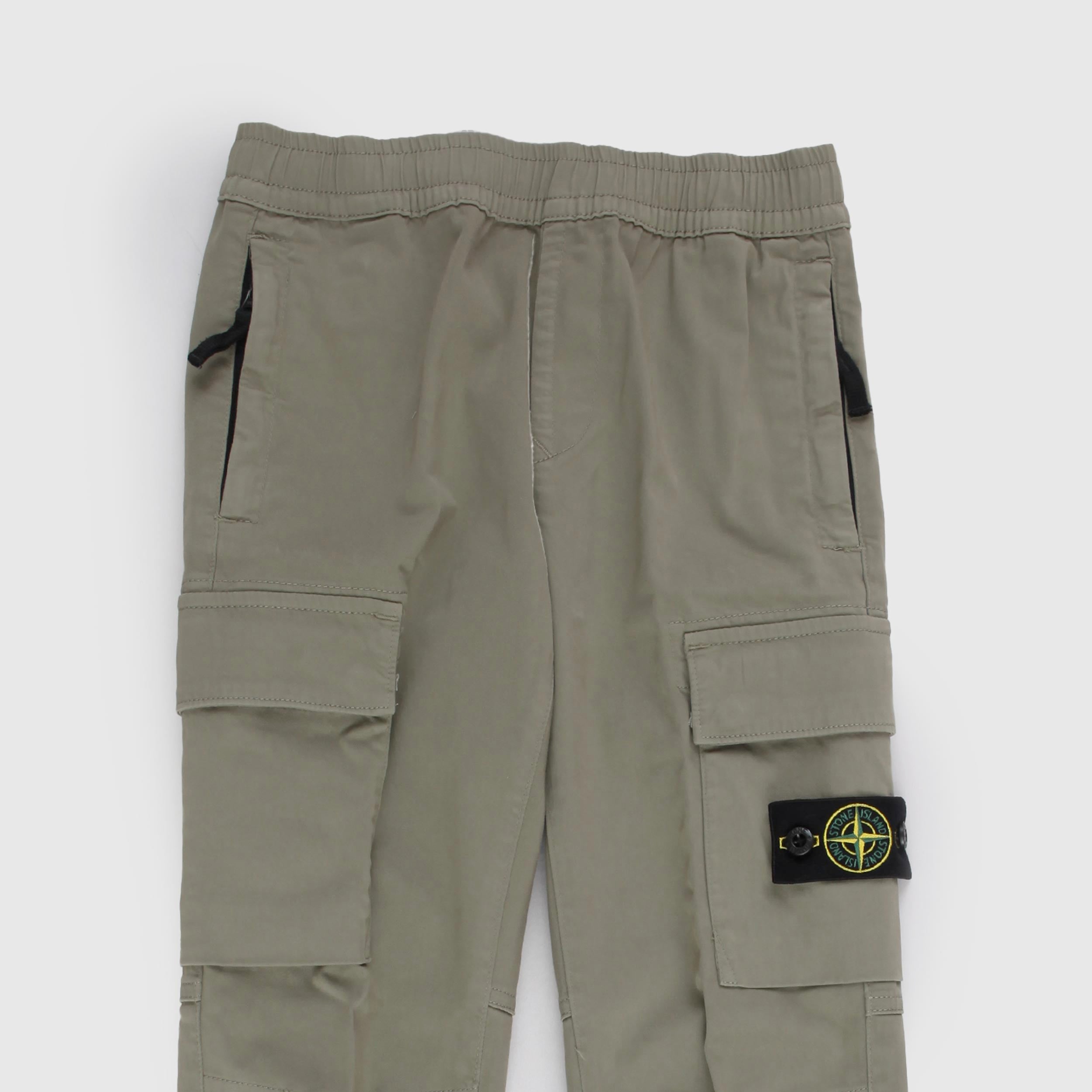 Pantalone Verde con Elastico in Vita Firmato STONE ISLAND
