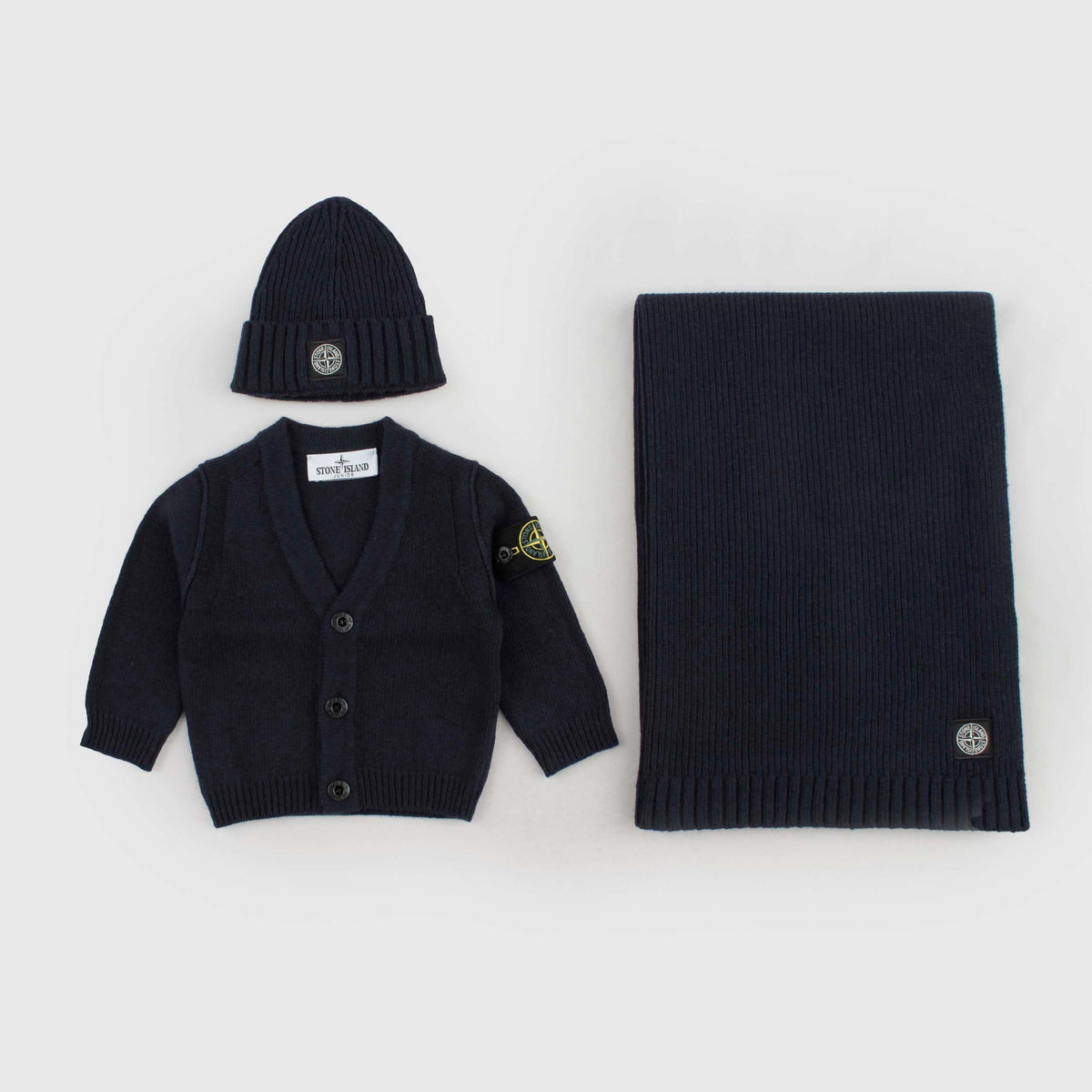 Three Piece Dark Blue Gift Set for Baby by STONE ISLAND