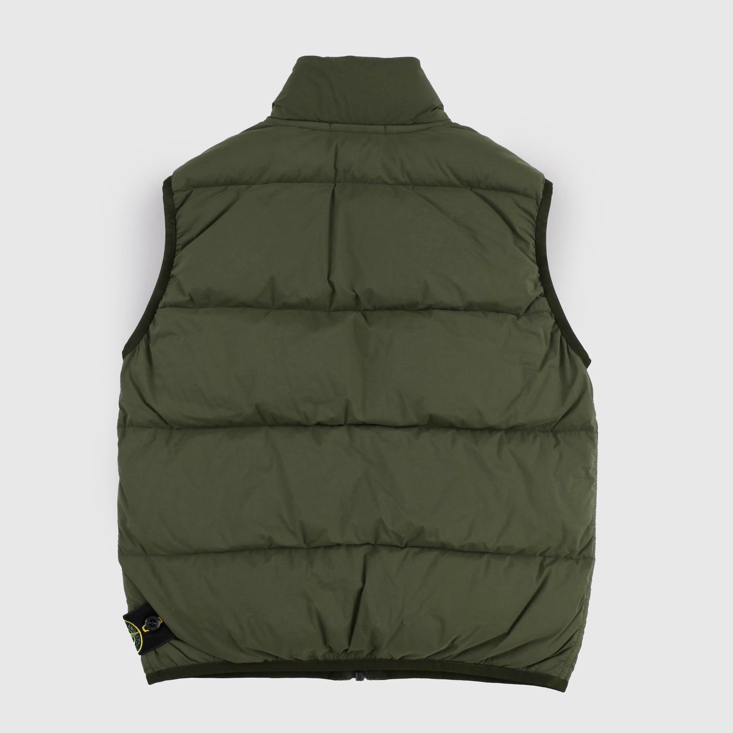 Smanicato Verde con Lampo sul Davanti Firmato STONE ISLAND