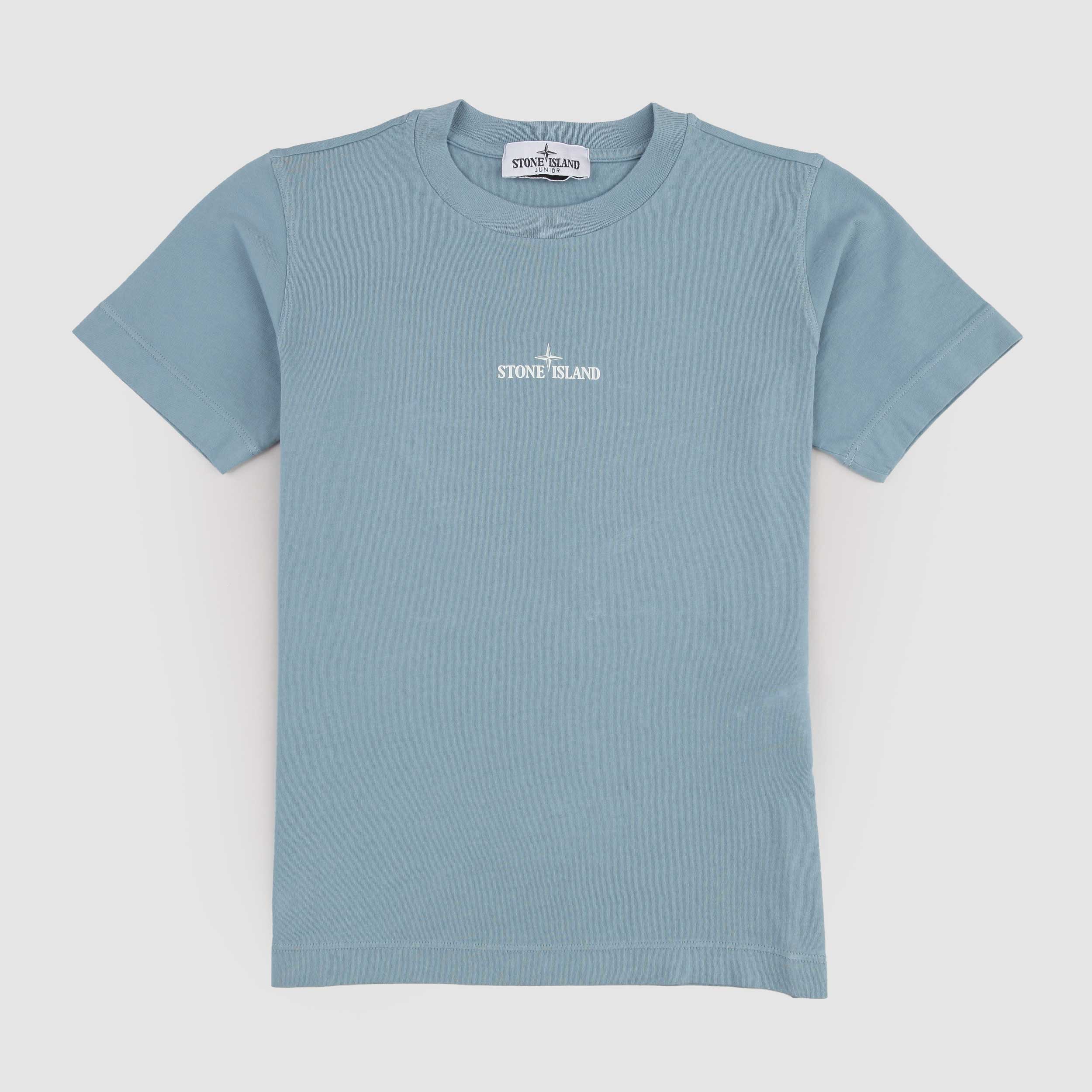 Light Blue T-shirt with White STONE ISLAND Signature