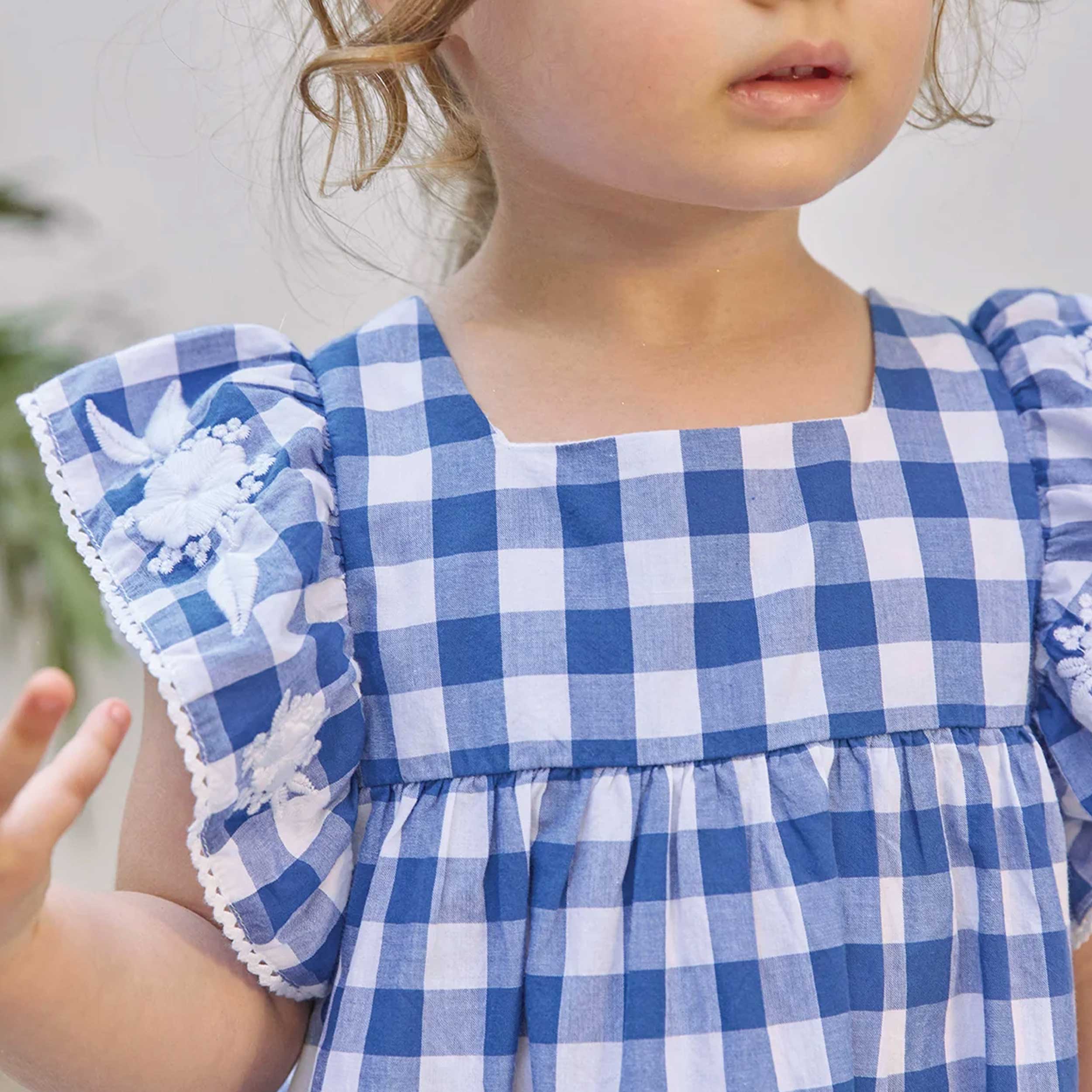 White and Blue Dress by TARTINE ET CHOCOLAT