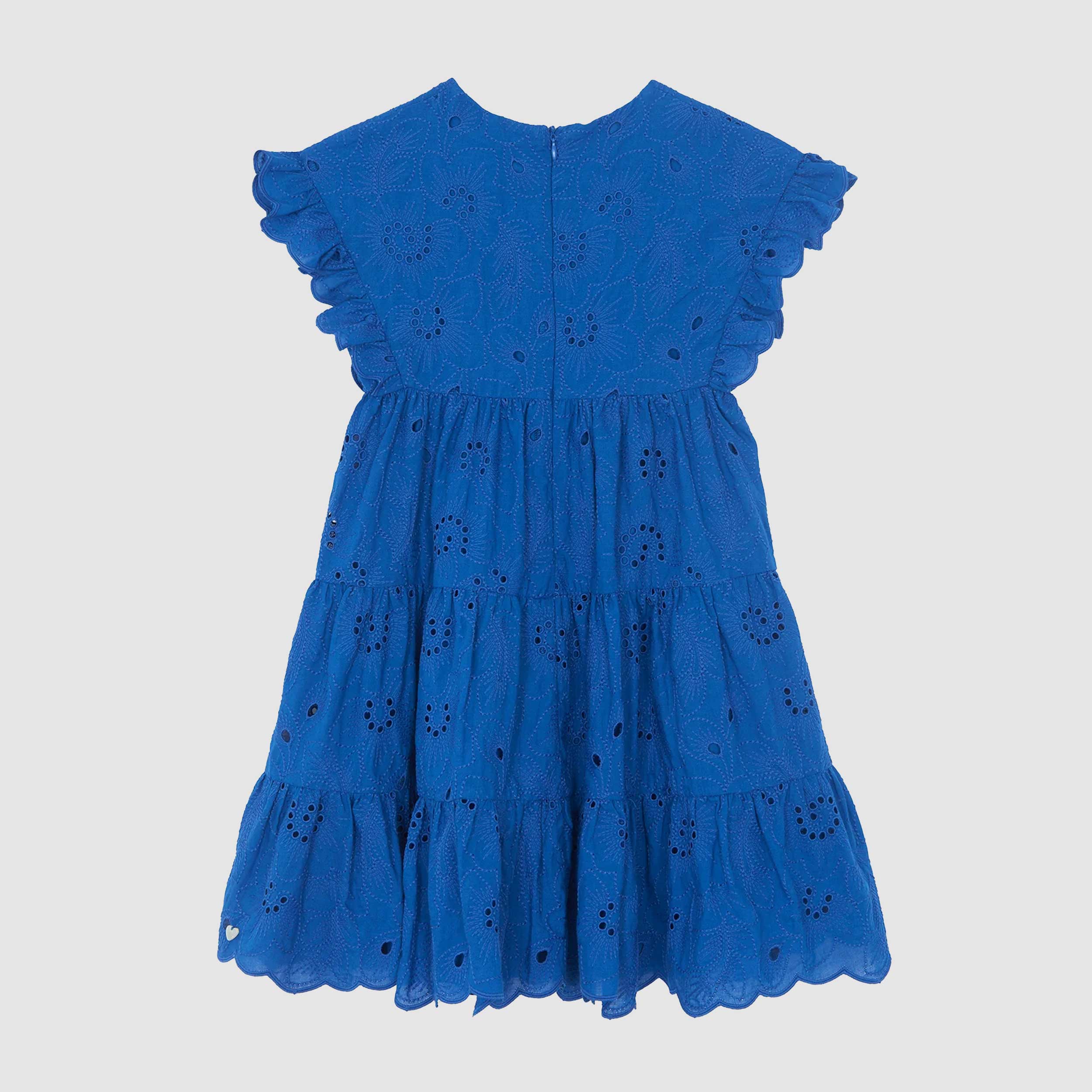 Abito Azzurro Tessuto Sangallo Firmato TARTINE ET CHOCOLAT