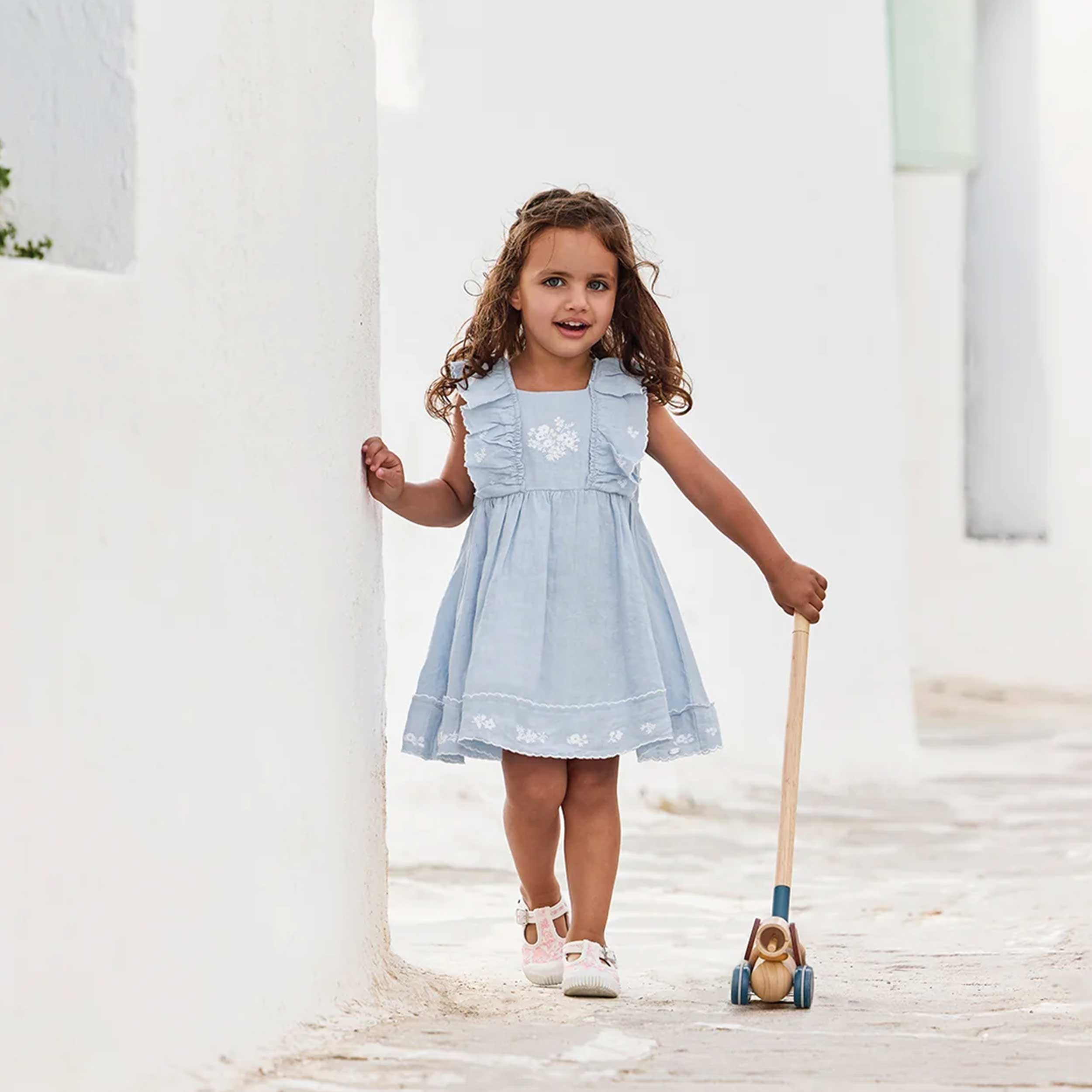 Abito Celeste Smanicato Firmato TARTINE ET CHOCOLAT