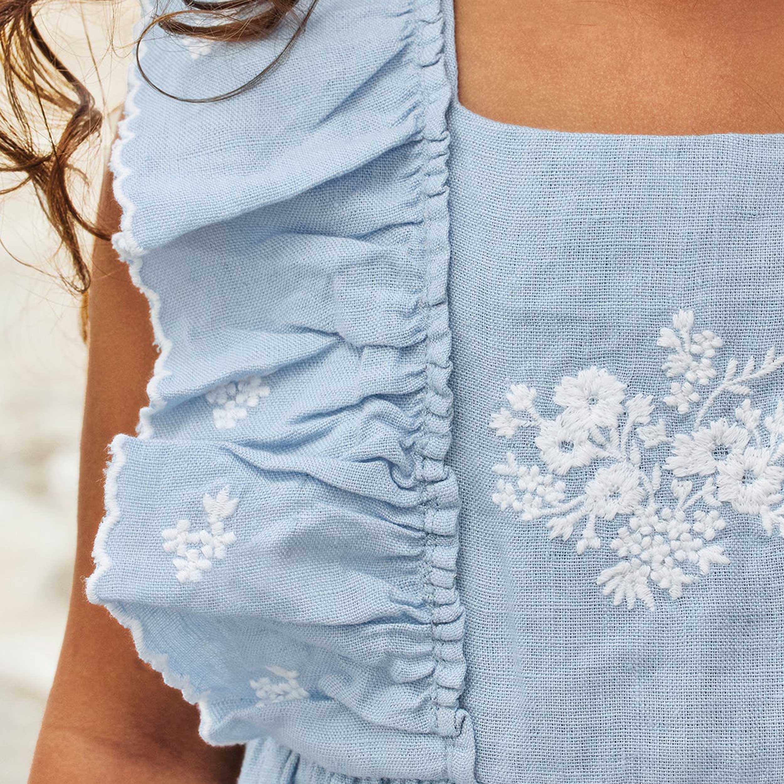 Light Blue Sleeveless Dress by TARTINE ET CHOCOLAT