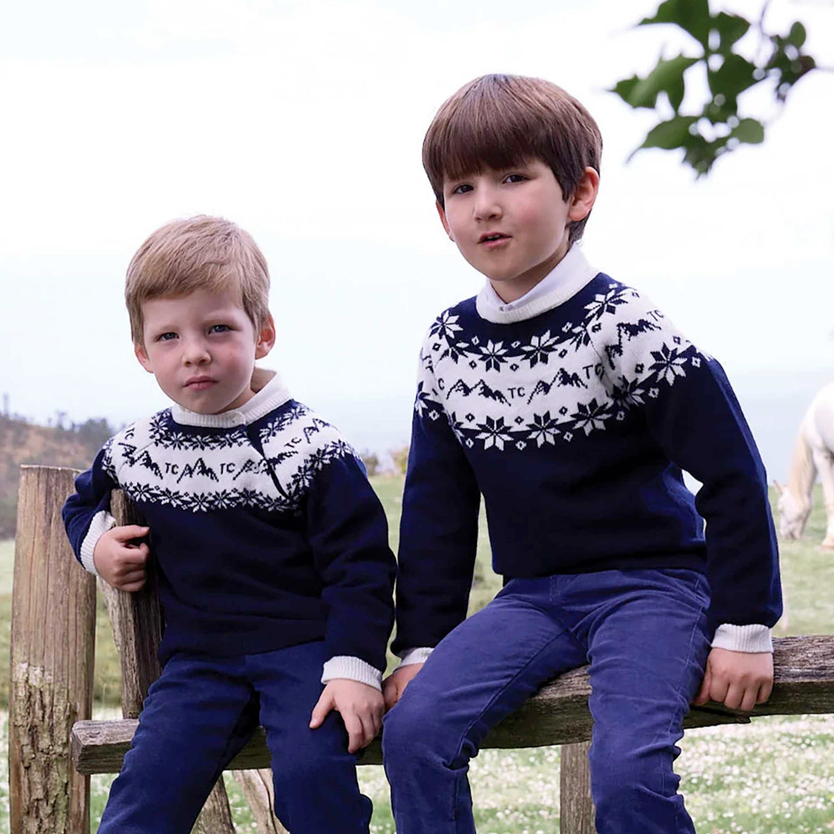 Navy Blue Sweater Pyrenex Capsules for Newborns TARTINE ET CHOCOLAT