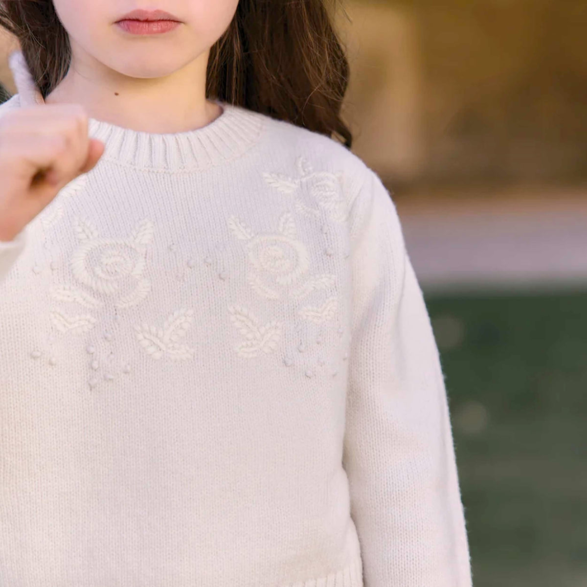 TARTINE ET CHOCOLAT Girls Embroidery White T-Shirt
