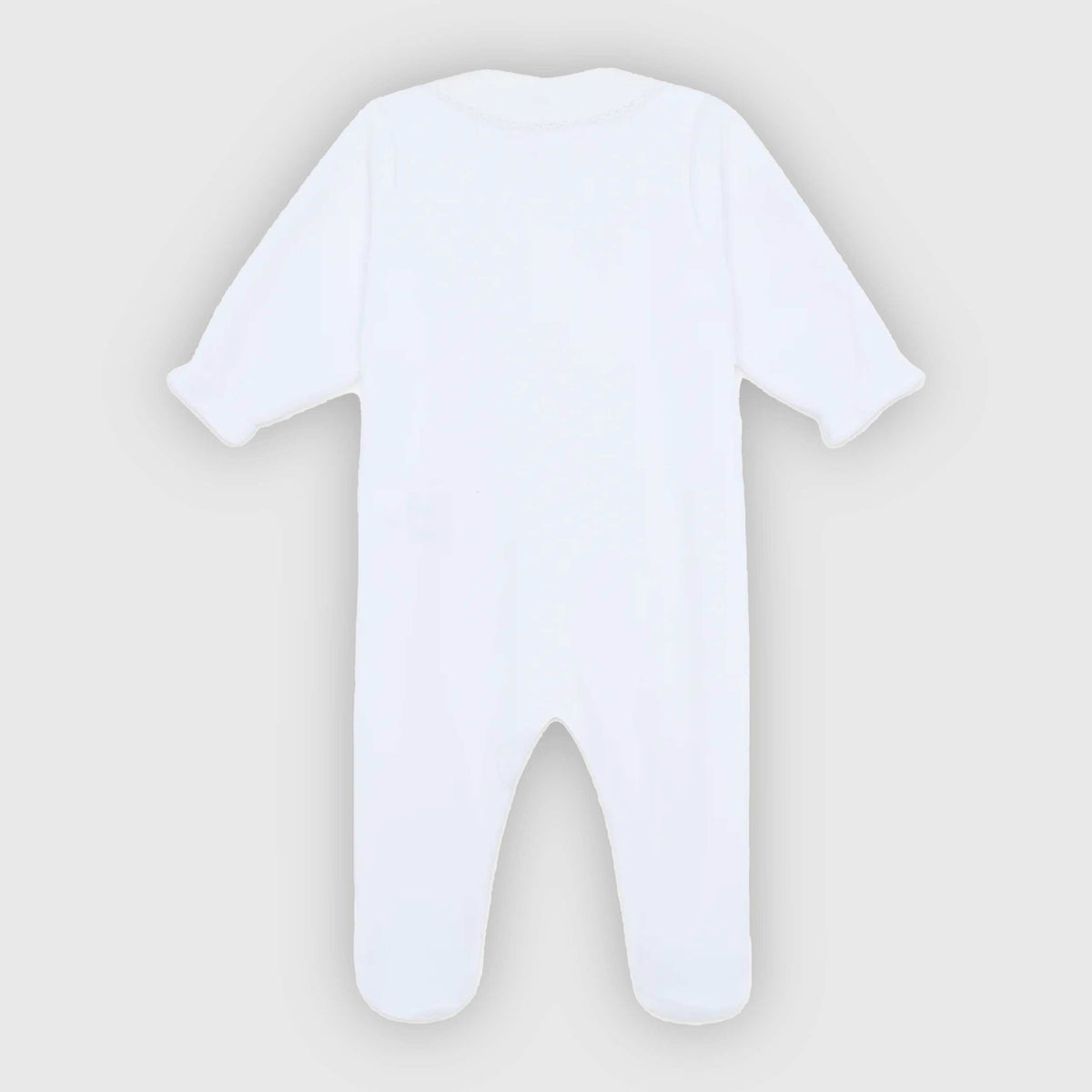TARTINE ET CHOCOLAT White Round Collar Baby Jumpsuit