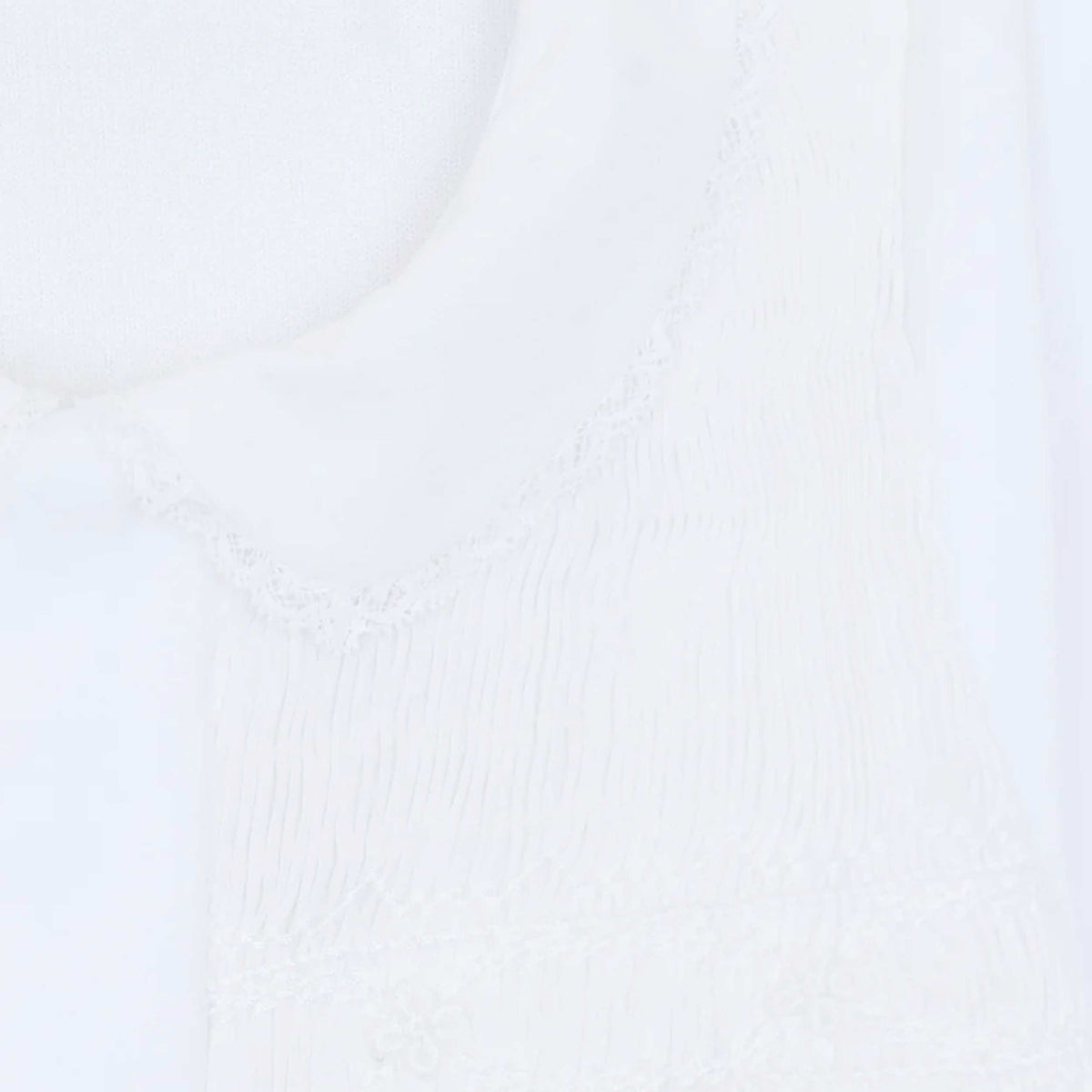 TARTINE ET CHOCOLAT White Round Collar Baby Jumpsuit