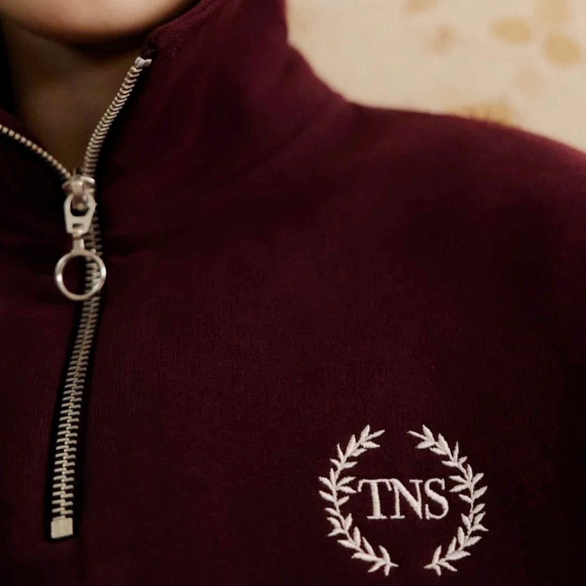 Felpa Bordeaux con Mezza Zip per Ragazza by THE NEW SOCIETY