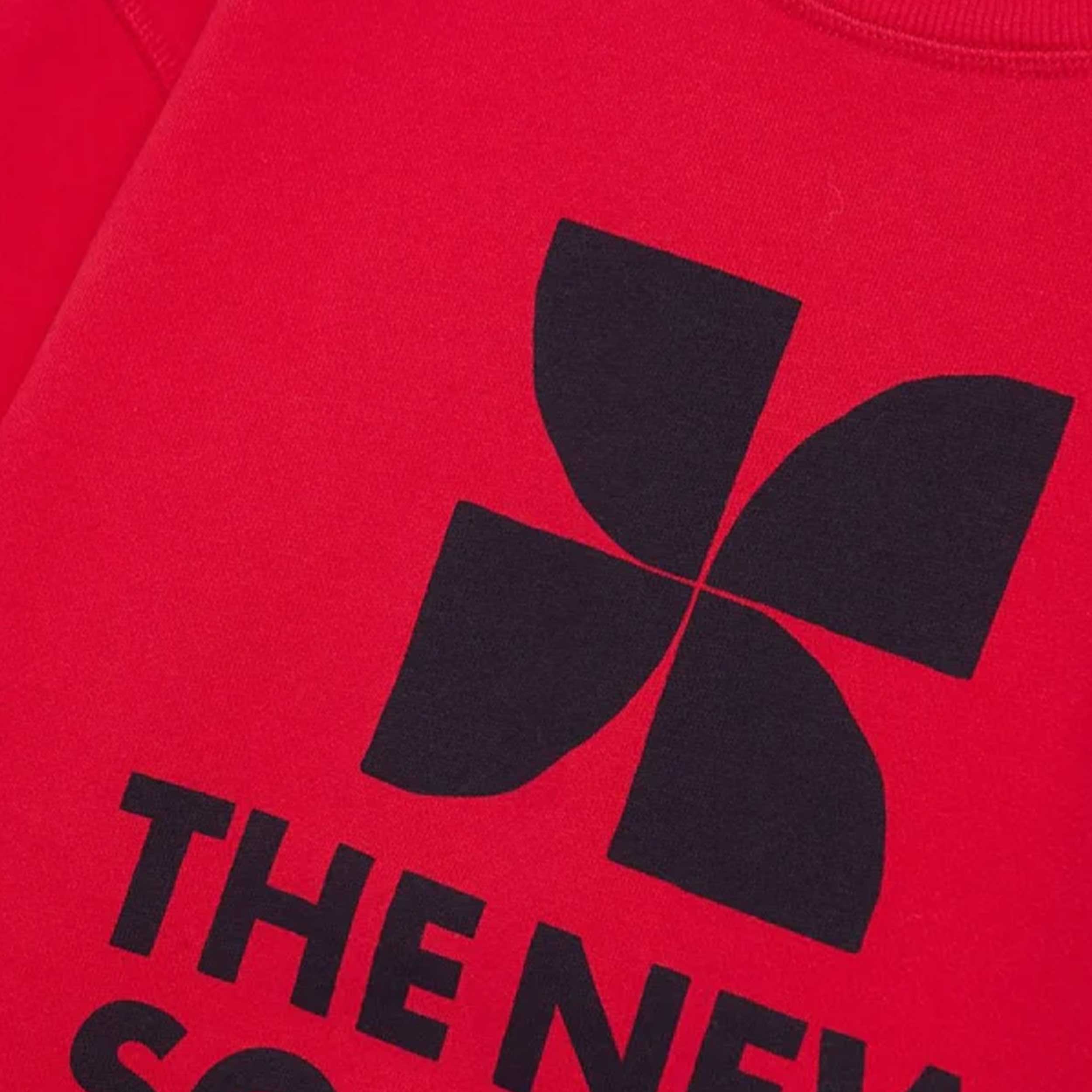 Felpa Rossa a Manica Lunga by THE NEW SOCIETY