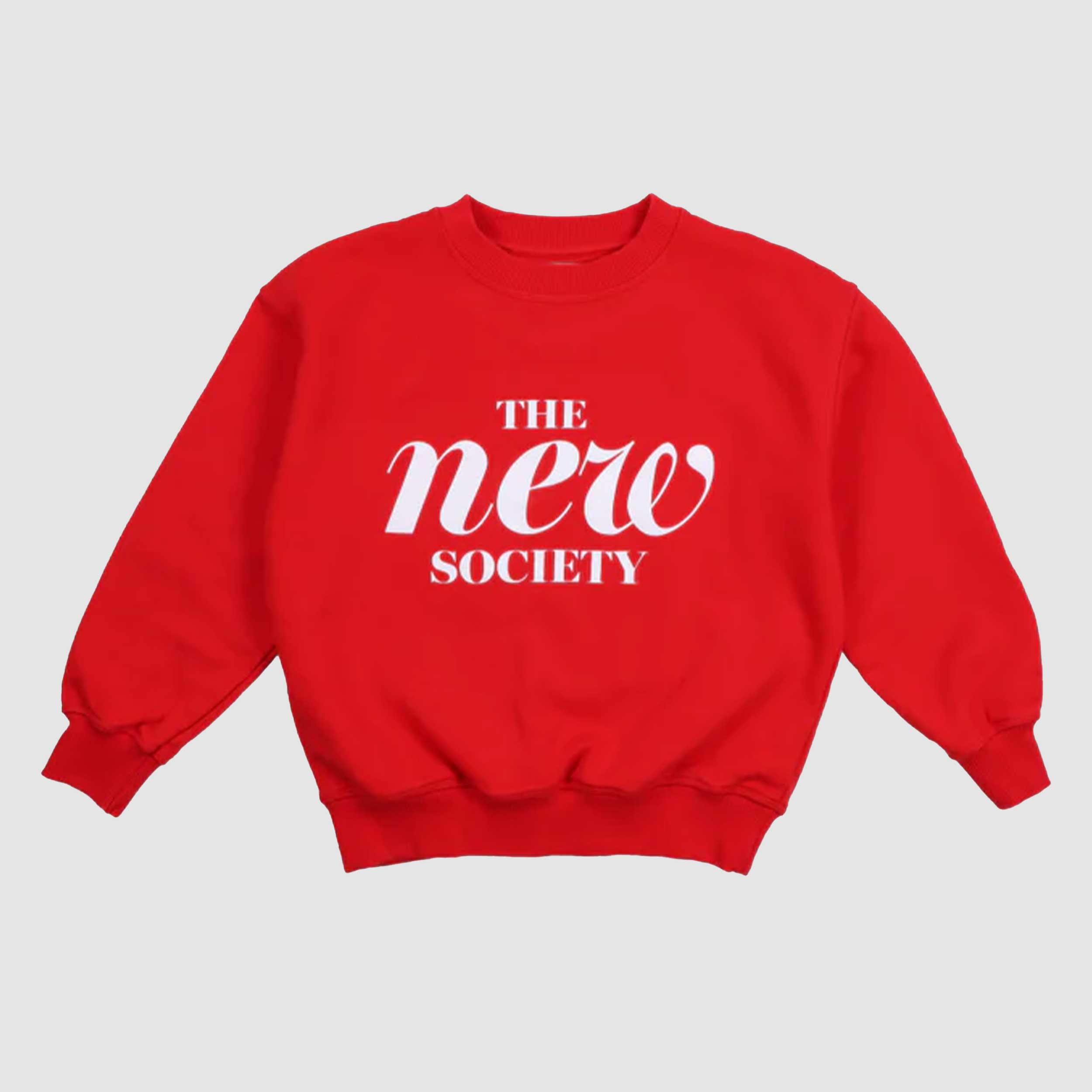 Felpa Maca Rosso Tulipano Firmata THE NEW SOCIETY