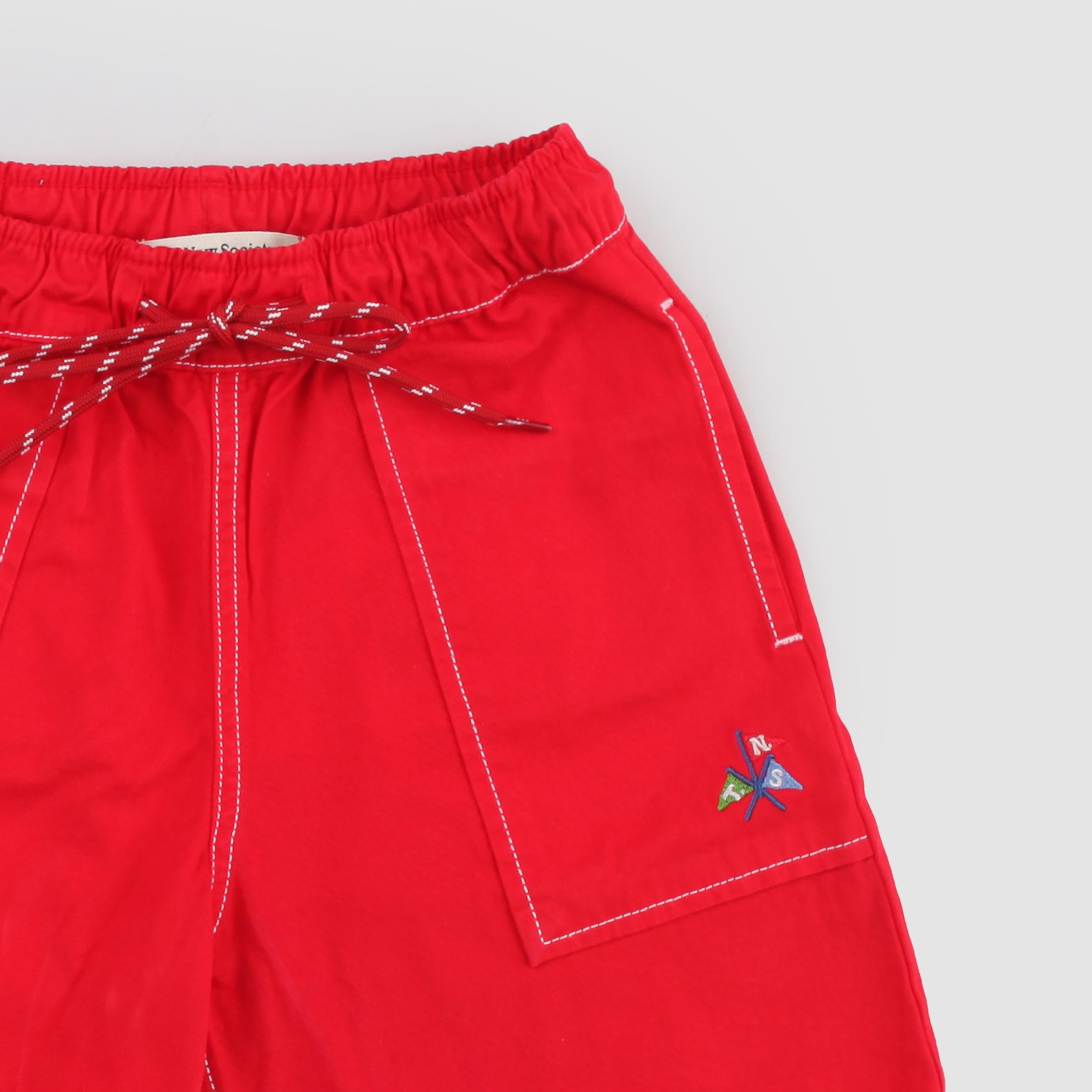 Bermuda Rosso con Piccolo Ricamo Firmato THE NEW SOCIETY