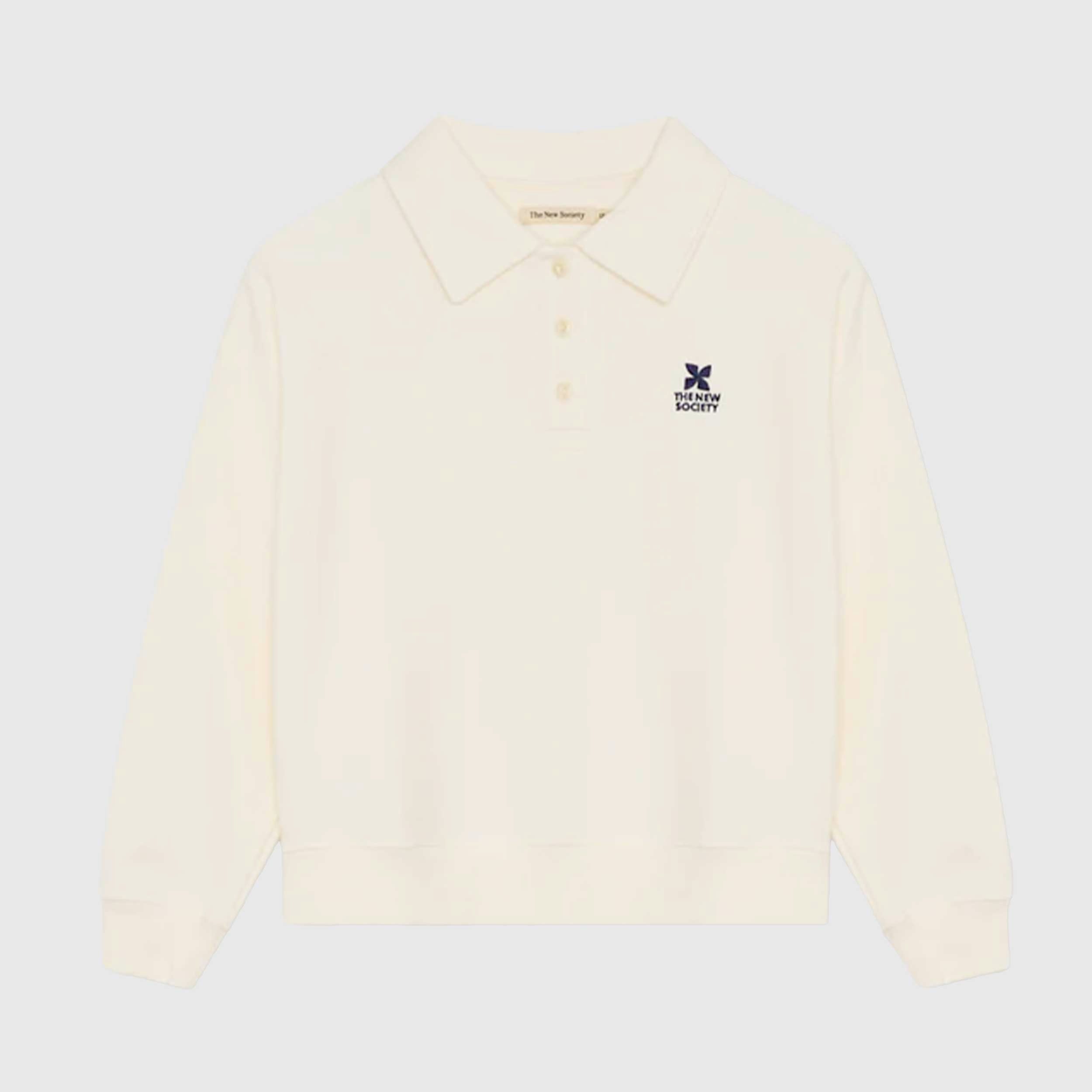 Polo Bianca Teenager in Ecru Firmata THE NEW SOCIETY