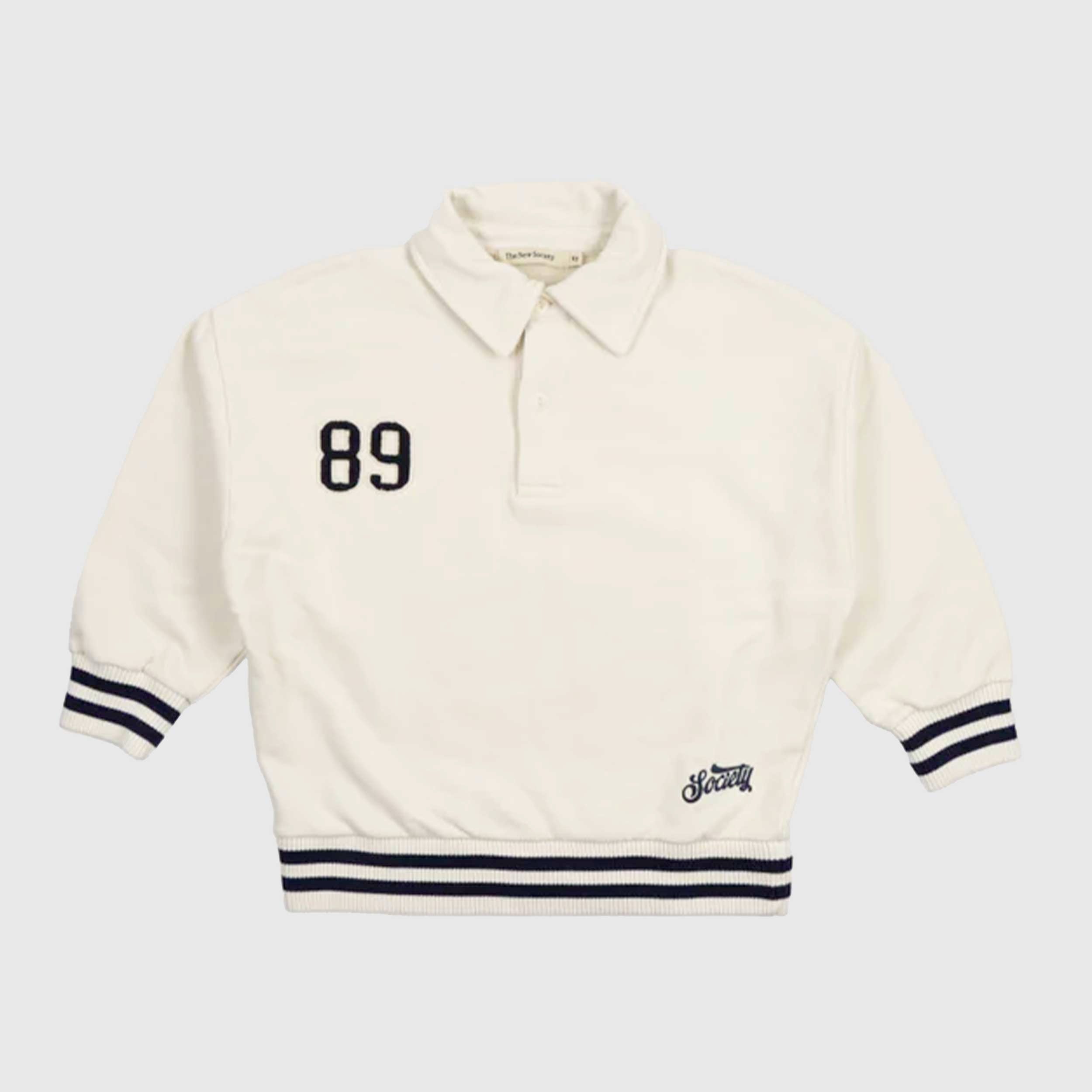 Felpa Modello Polo Bianca Firmata THE NEW SOCIETY