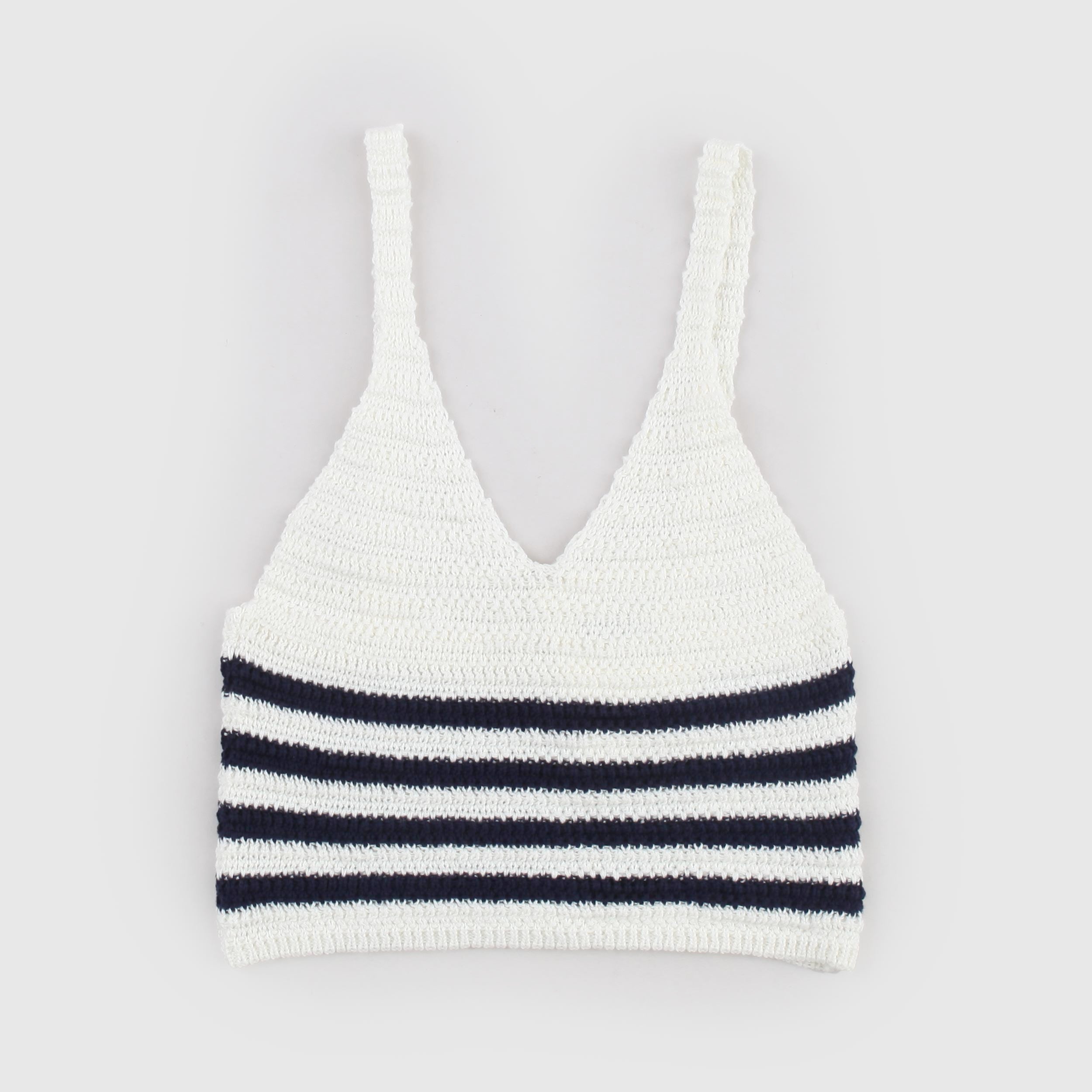 Top Bianco e Blu con Bretelline Firmato THE NEW SOCIETY