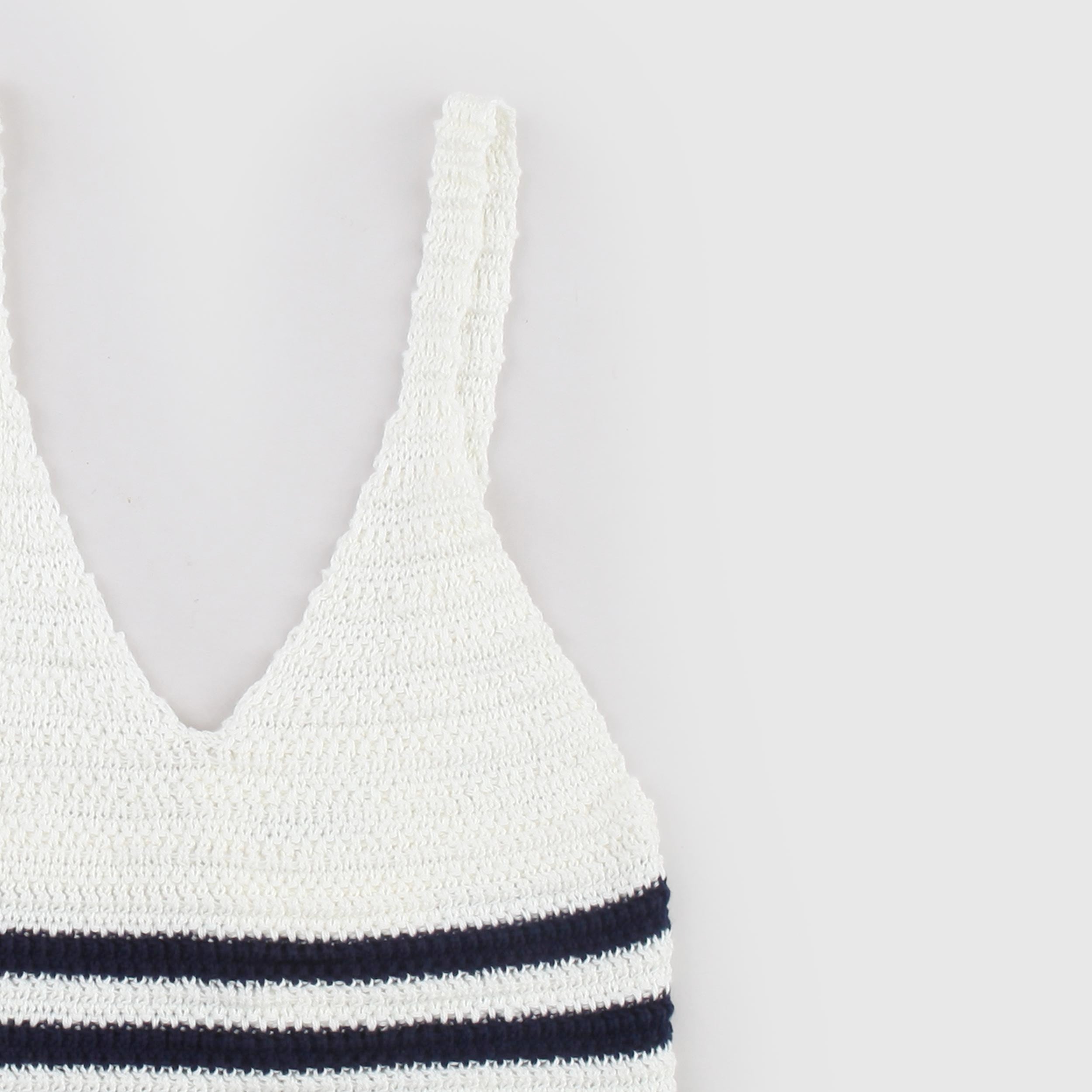 Top Bianco e Blu con Bretelline Firmato THE NEW SOCIETY