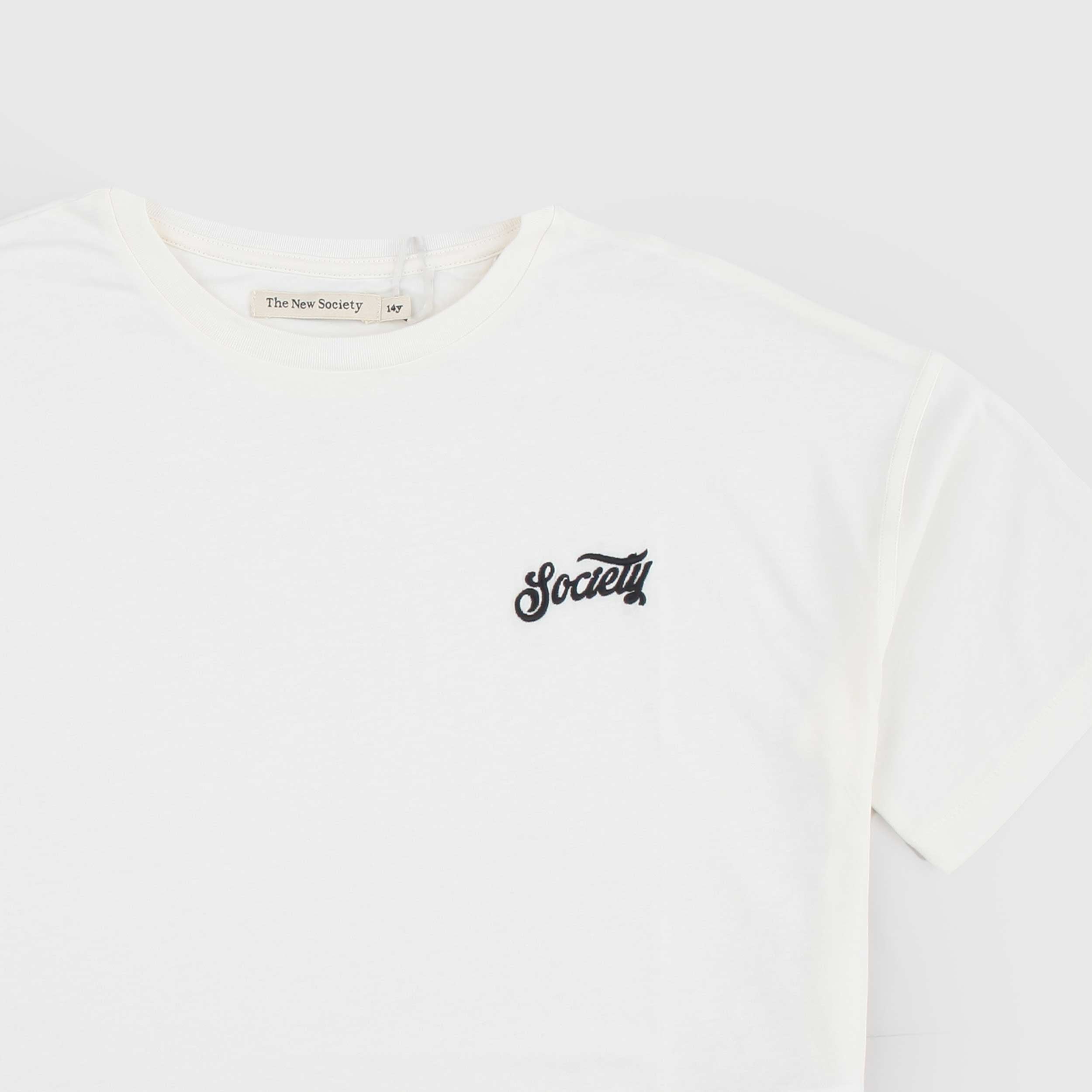 THE NEW SOCIETY Short Sleeve Milk T-Shirt