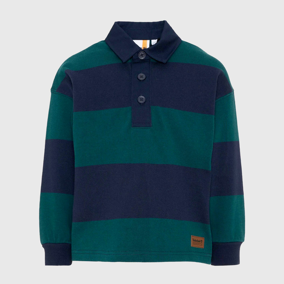 TIMBERLAND Boys' Polo Pattern Blue and Green Striped Sweatshirt