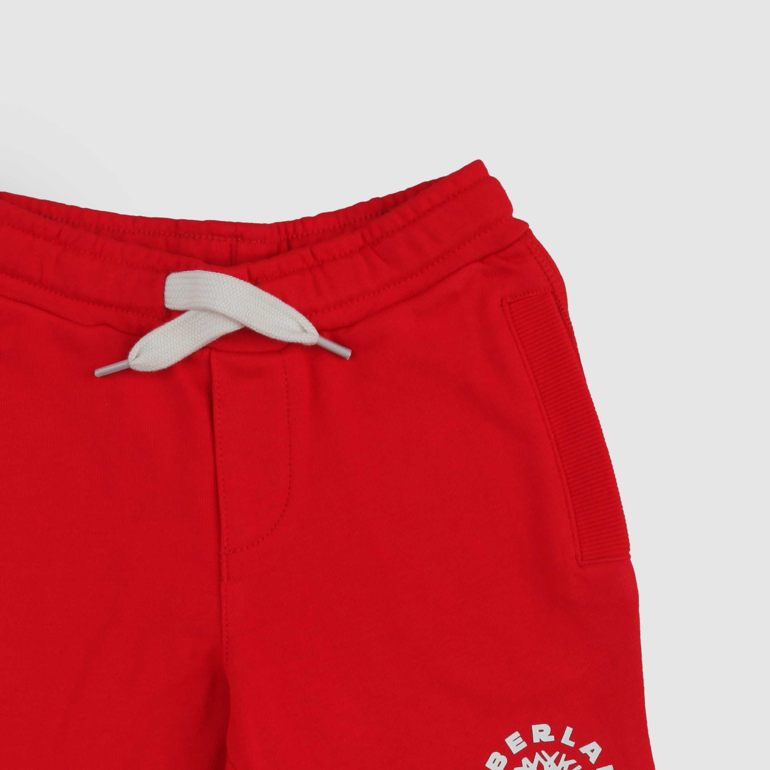 TIMBERLAND Branded Red Stretch Bermuda Shorts