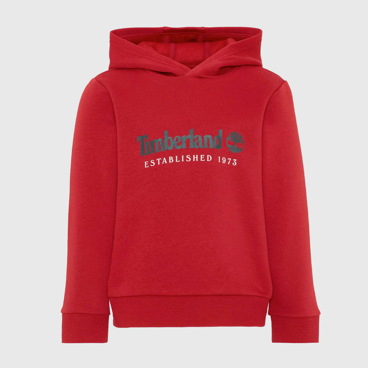 TIMBERLAND Designer Contrast Logo Print Red Sweatshirt