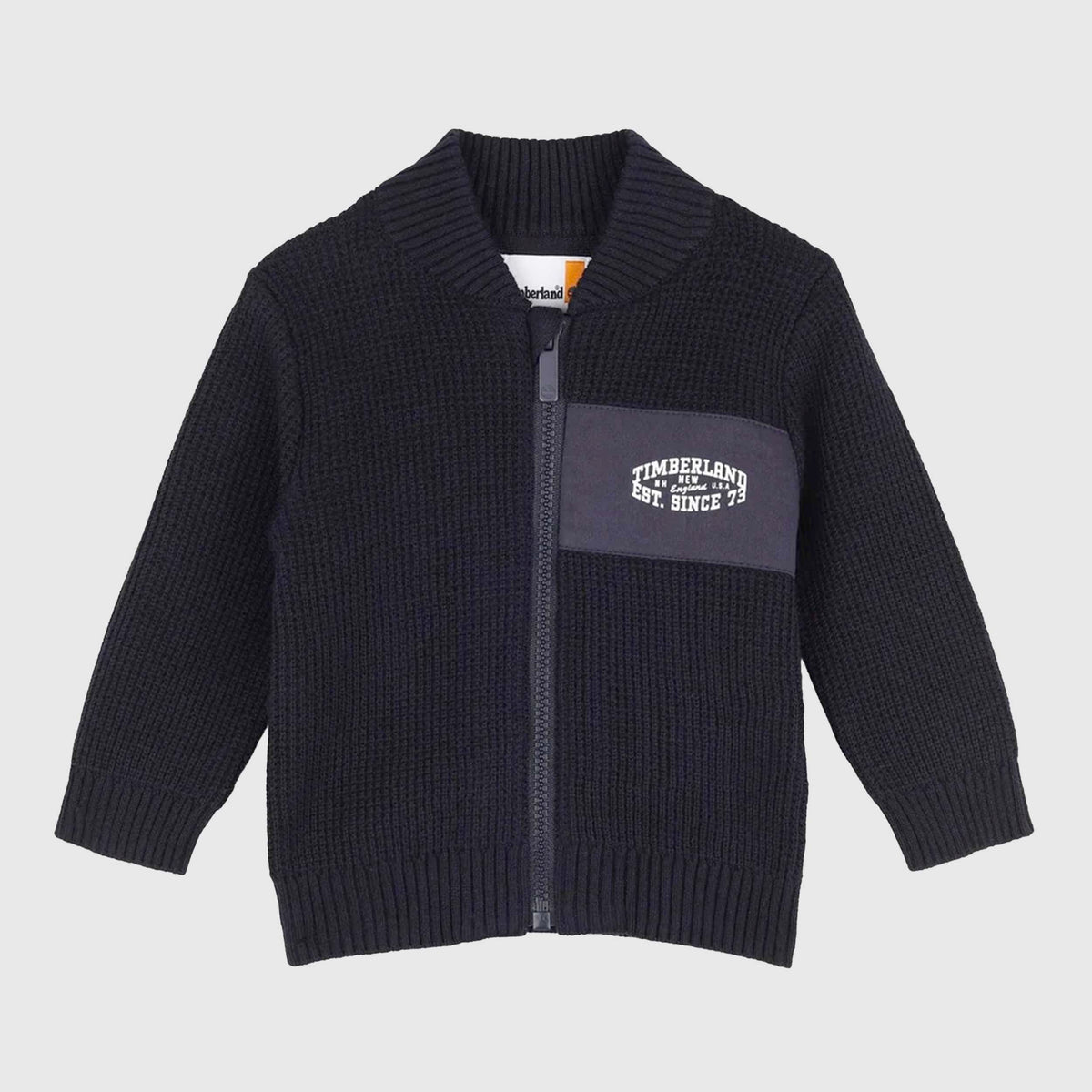 Cardigan Blu Navy con Logo per Ragazzi TIMBERLAND