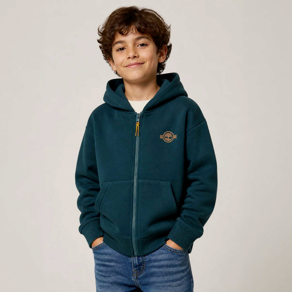 TIMBERLAND Boys' Green Contrast Logo Sweatshirt