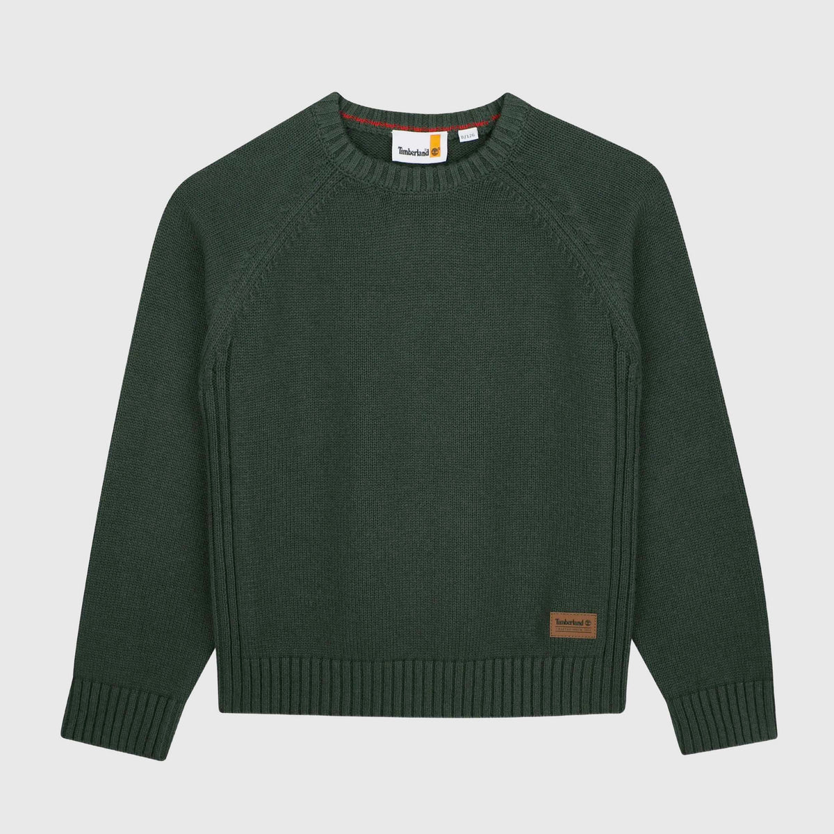 Green Sweater Processed in Coste with Logo for Boys TIMBERLAND