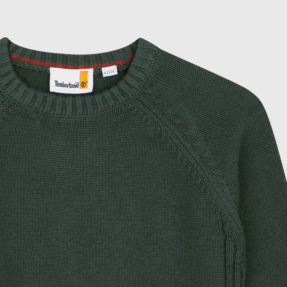 Green Sweater Processed in Coste with Logo for Boys TIMBERLAND