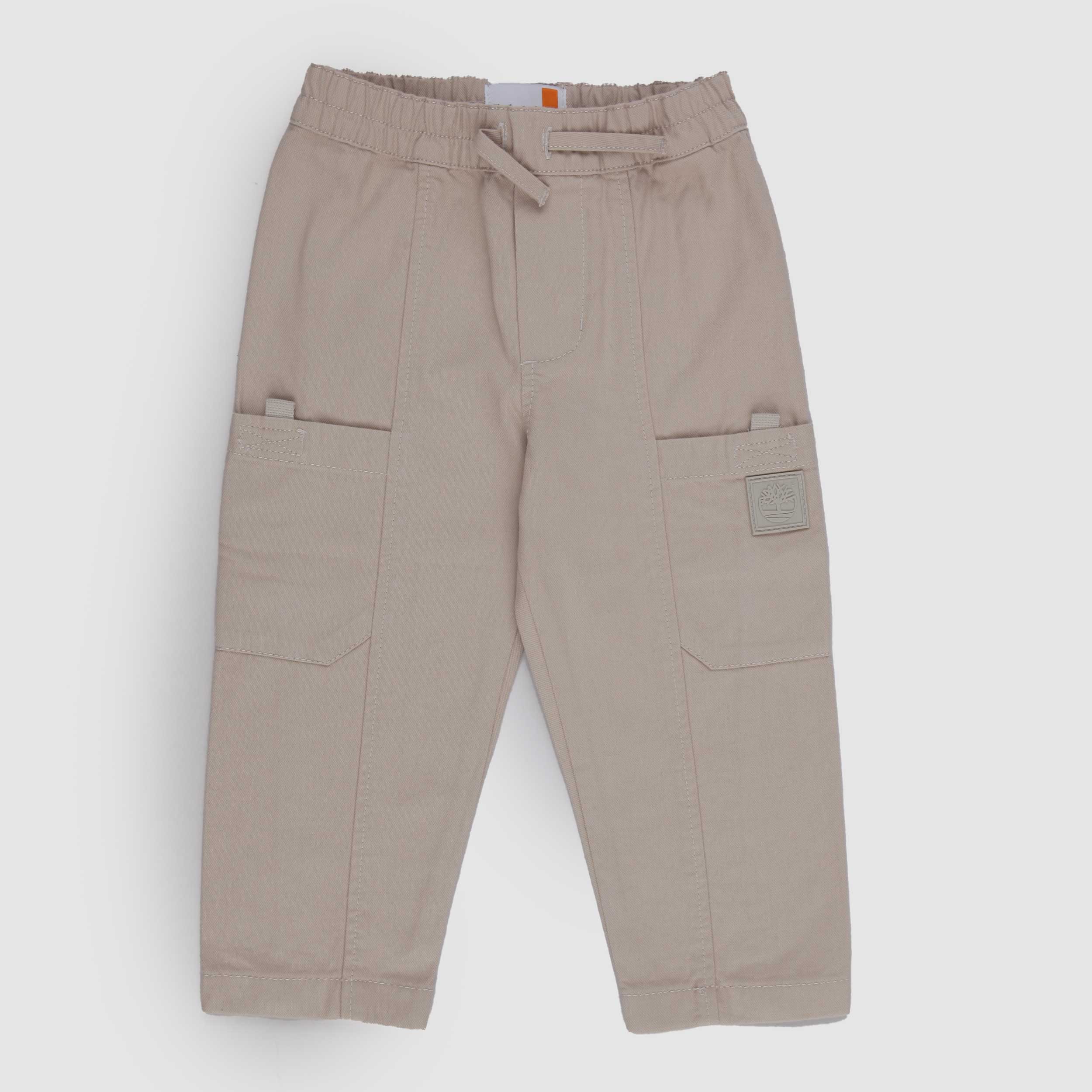 Pantalone Beige Con Targhetta in Rilievo Firmato TIMBERLAND