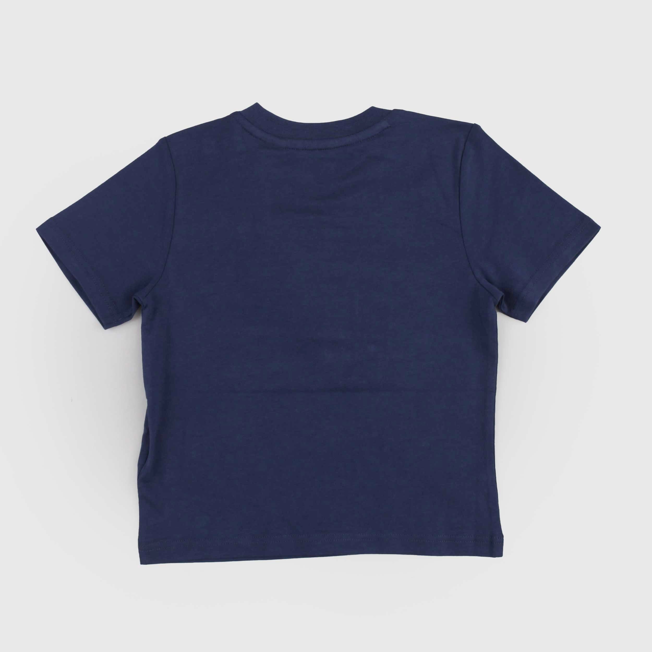 T-shirt Blu con Apertura sulle Spalle Firmata TIMBERLAND