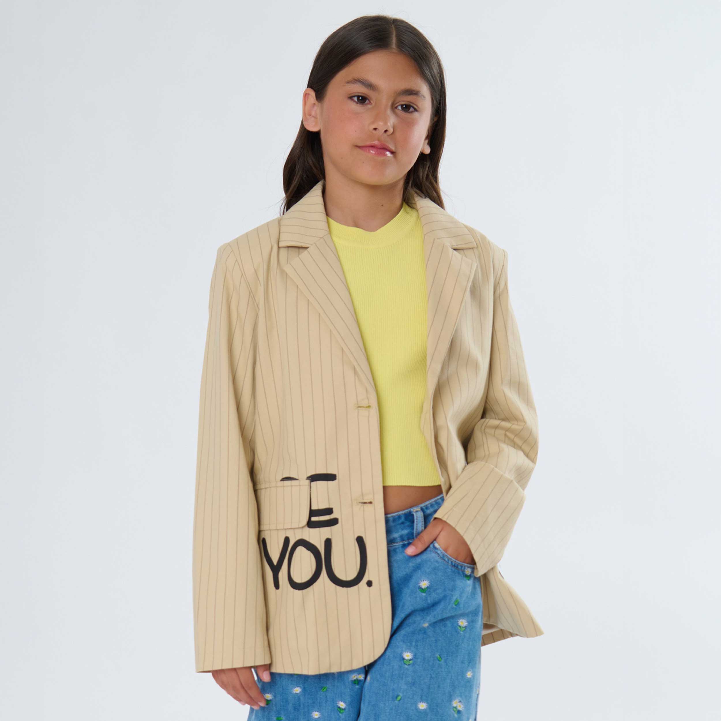 Giacca Beige con Tasche a Filo Firmata TOBETOO