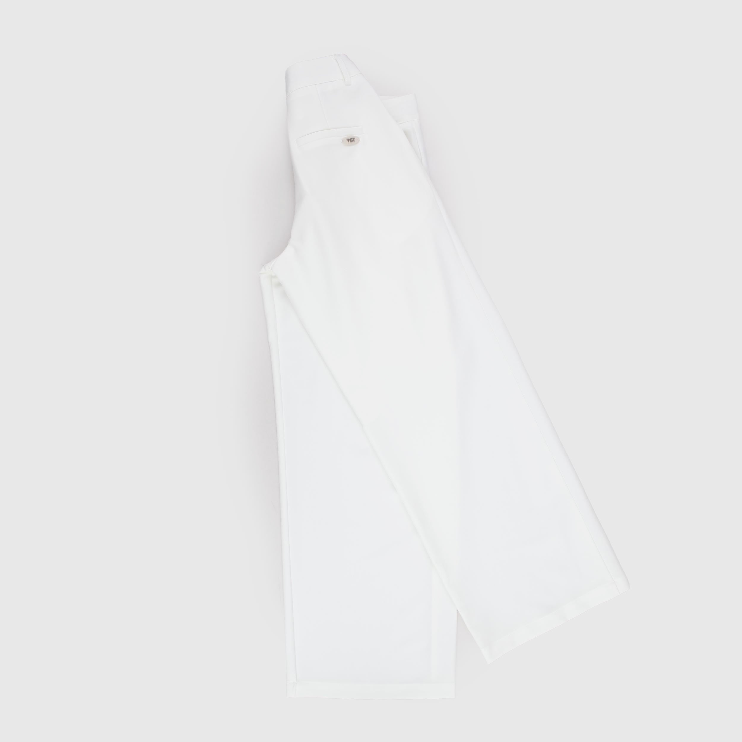 Pantalone Bianco con Tasche Oblique Firmato TOBETOO