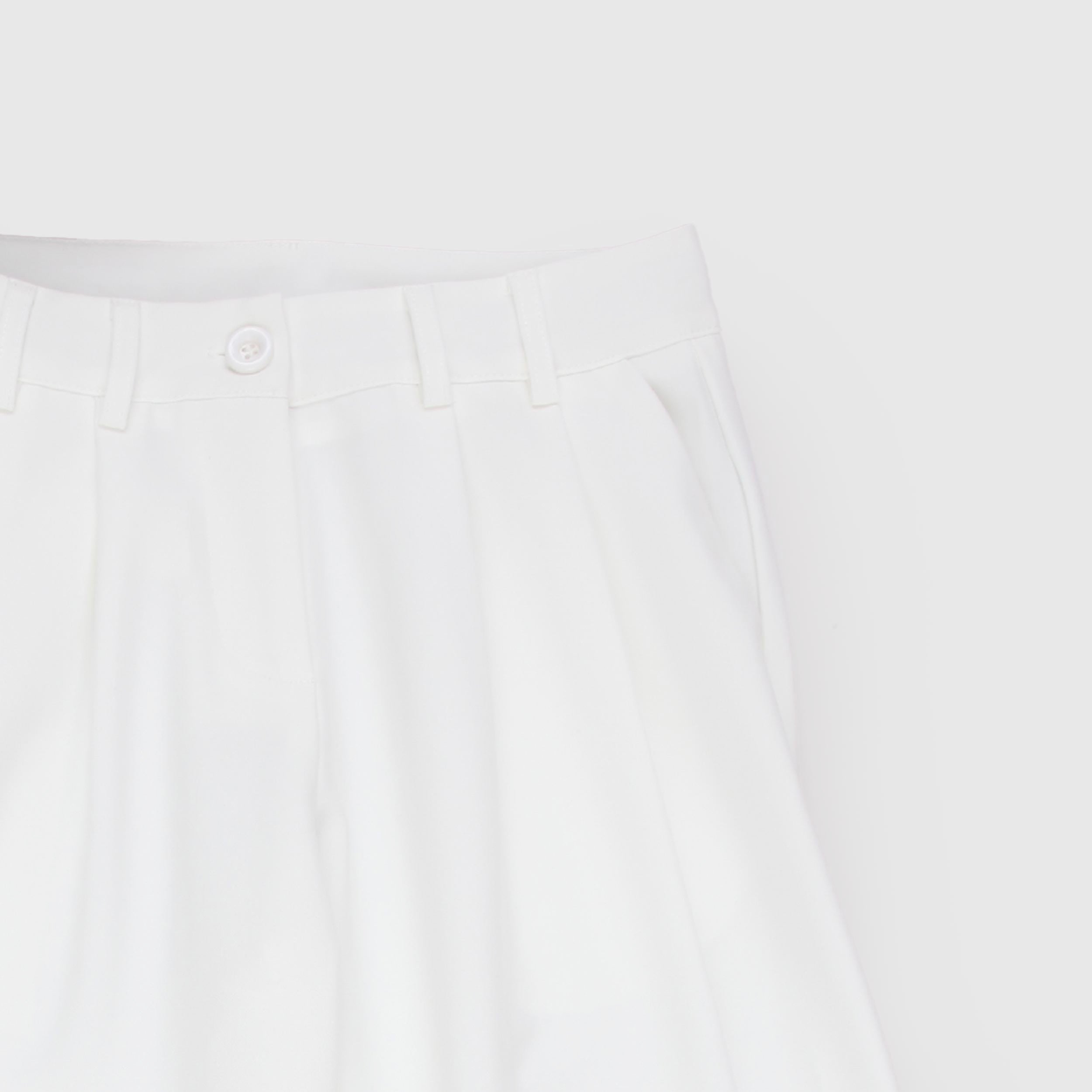 Pantalone Bianco con Tasche Oblique Firmato TOBETOO